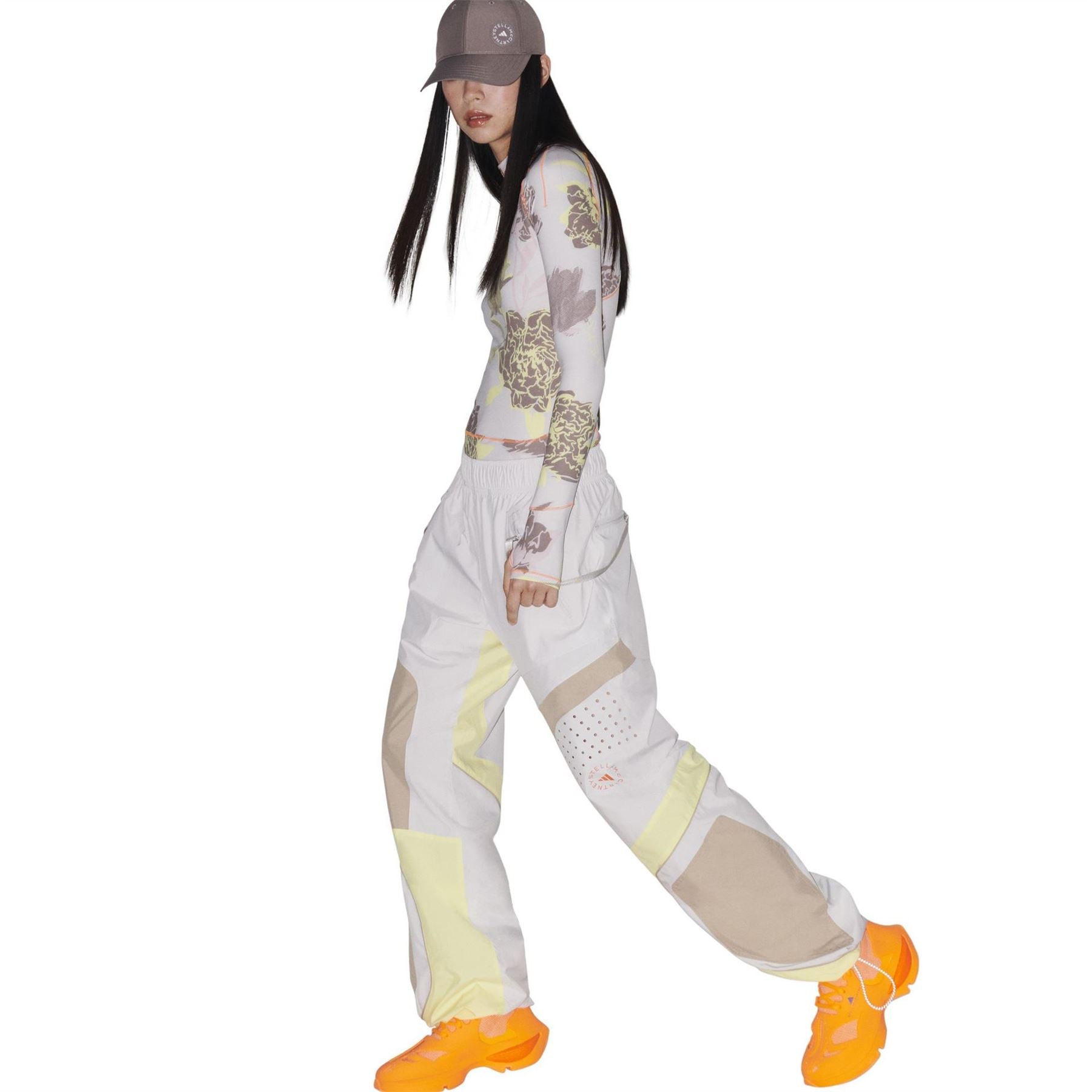 adidas Woven Color Block Wide Leg Track Pants