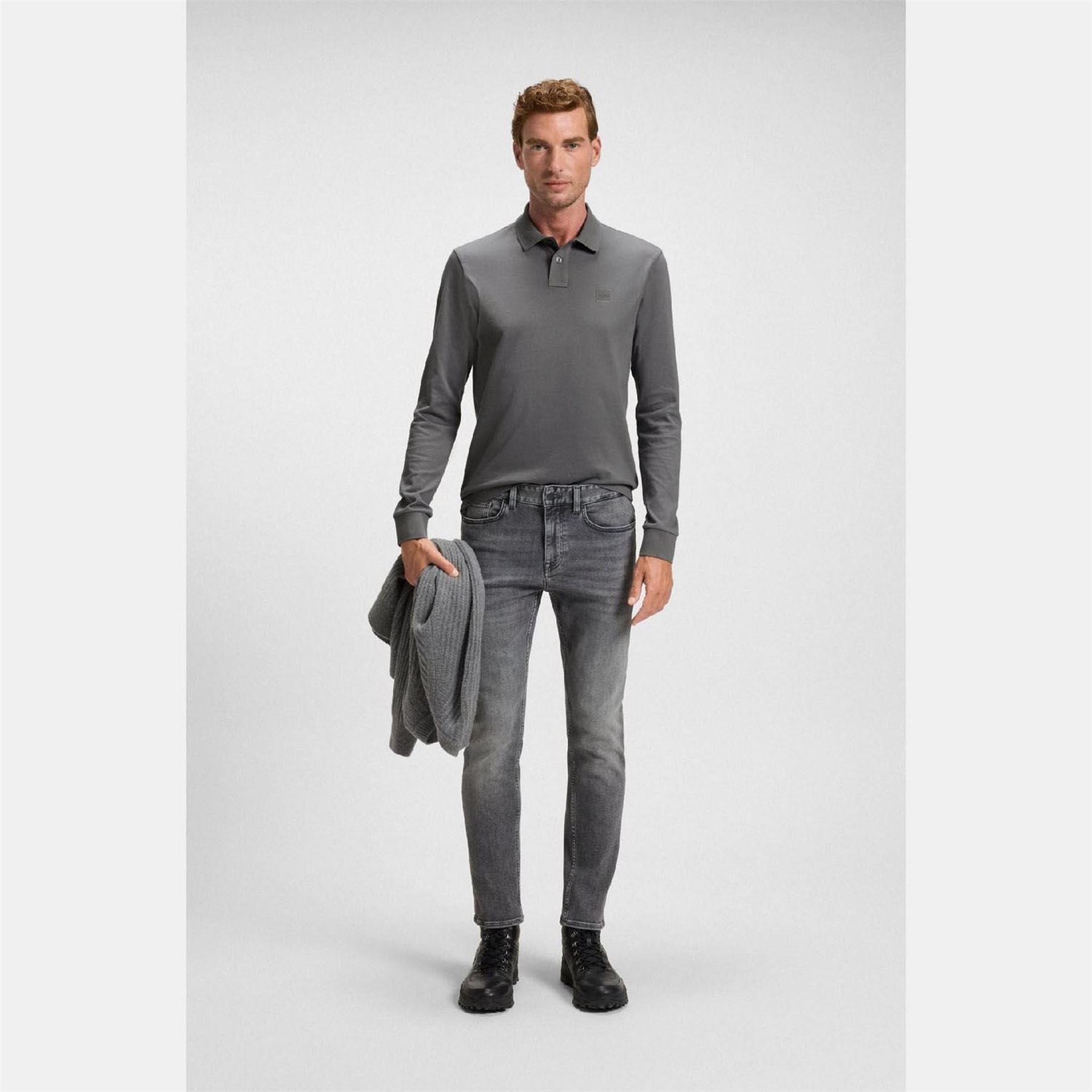 Boss Slim Fit Long Sleeve Polo Shirt