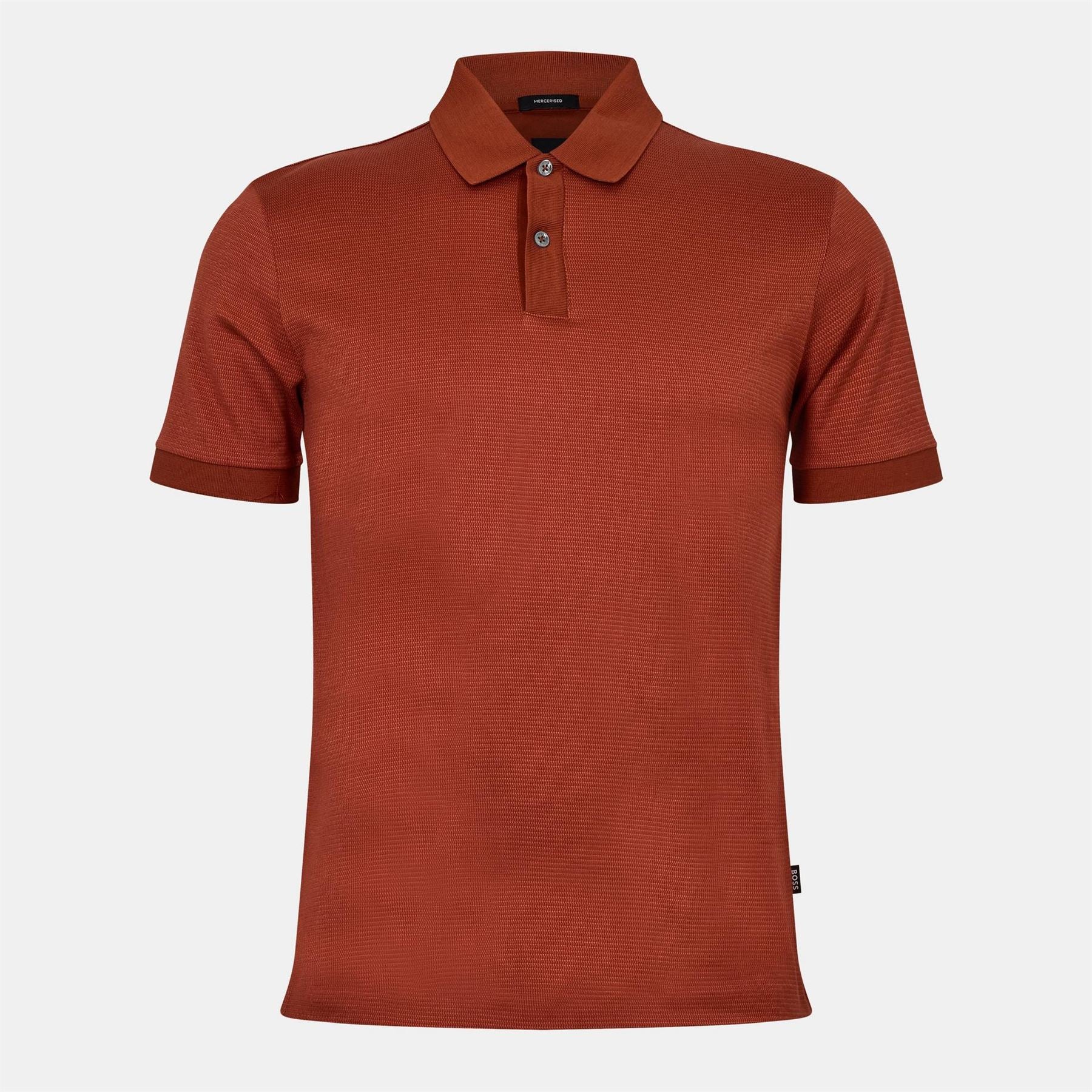 Boss H Parlay Micro Pattern Cotton Short Sleeve Polo Shirt