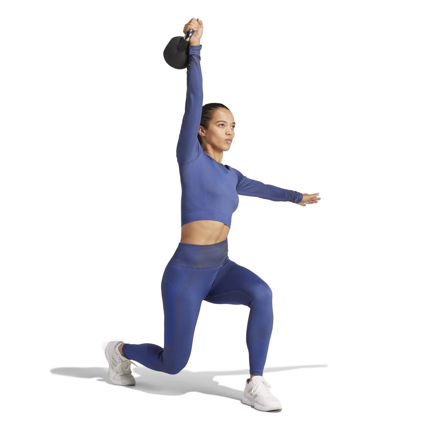 adidas Womens Knit Long Sleeve Gym Top