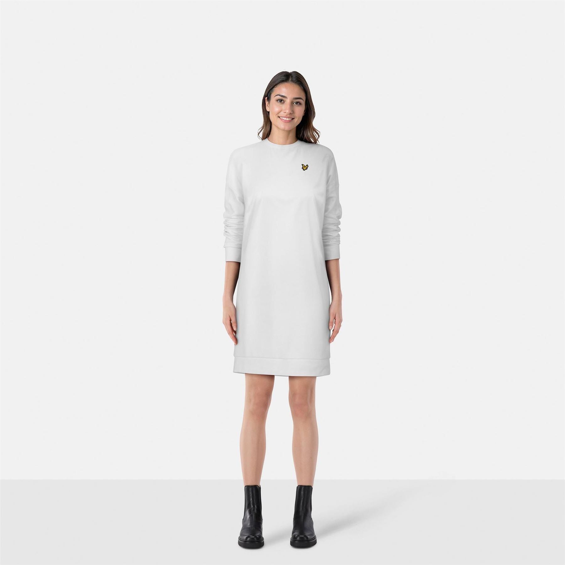 Lyle and Scott Hooded Mini Sweatshirt Dress