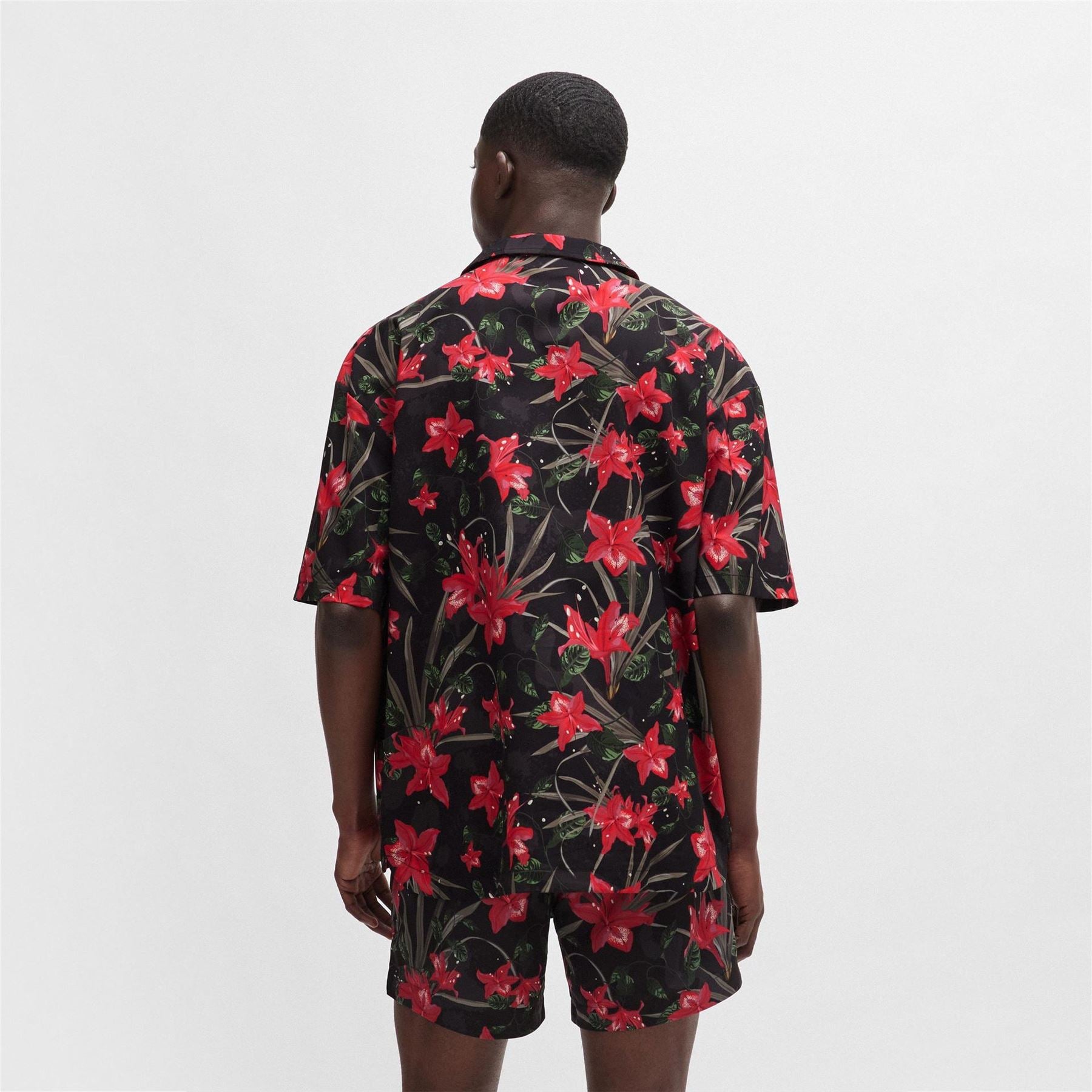 Hugo Beach Relaxed Short Sleeve Patterned Shirt