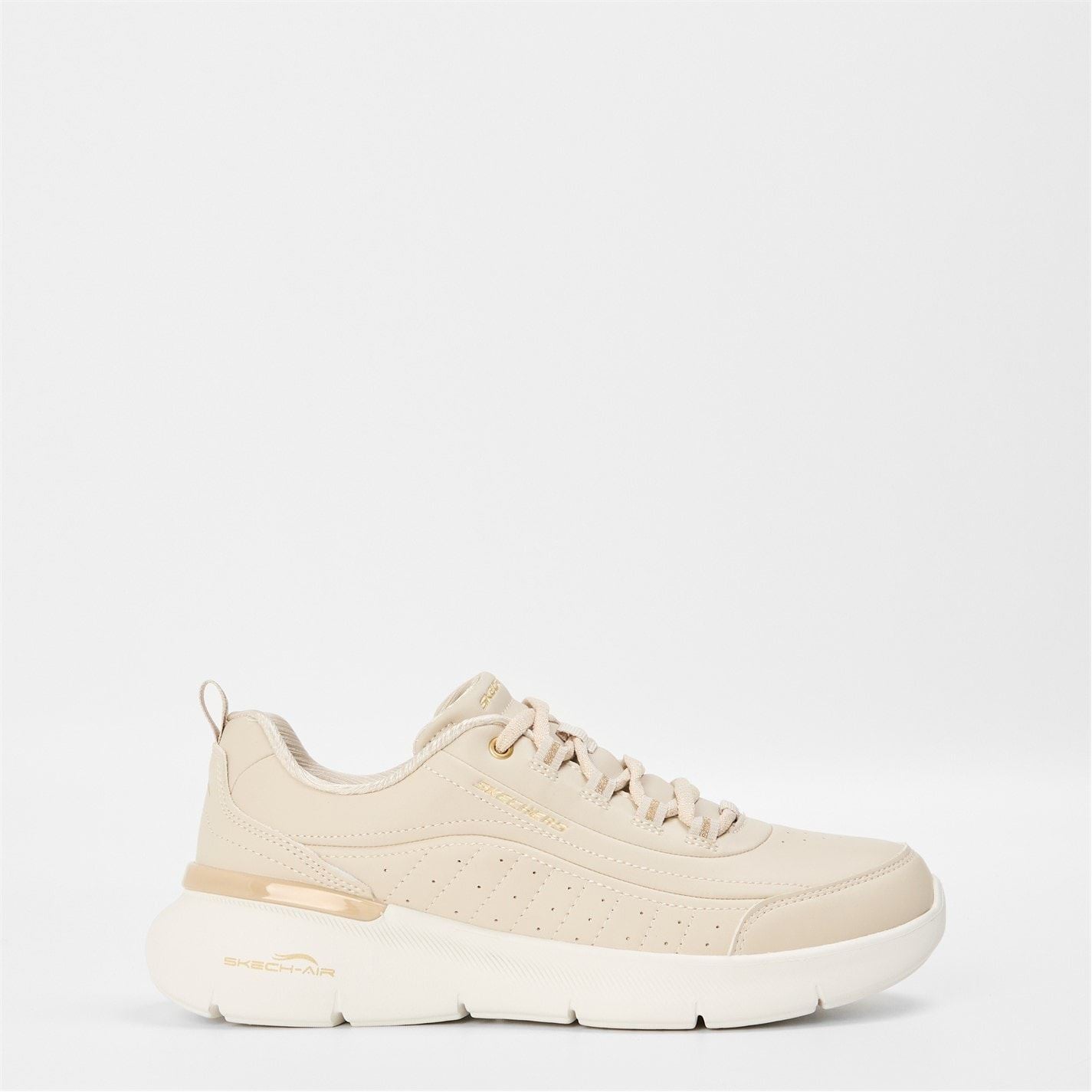 Skechers Womens Duraleather Lace Up W Memory Foam Runners