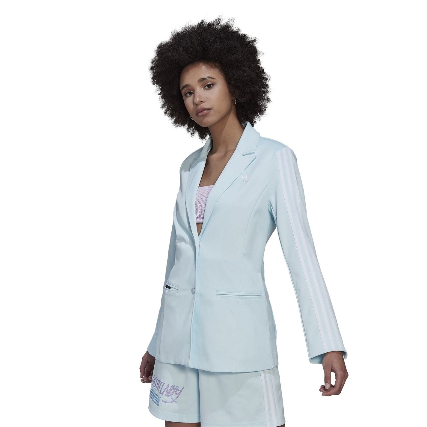 adidas Originals Relaxed Fit Collared Blazer Jacket