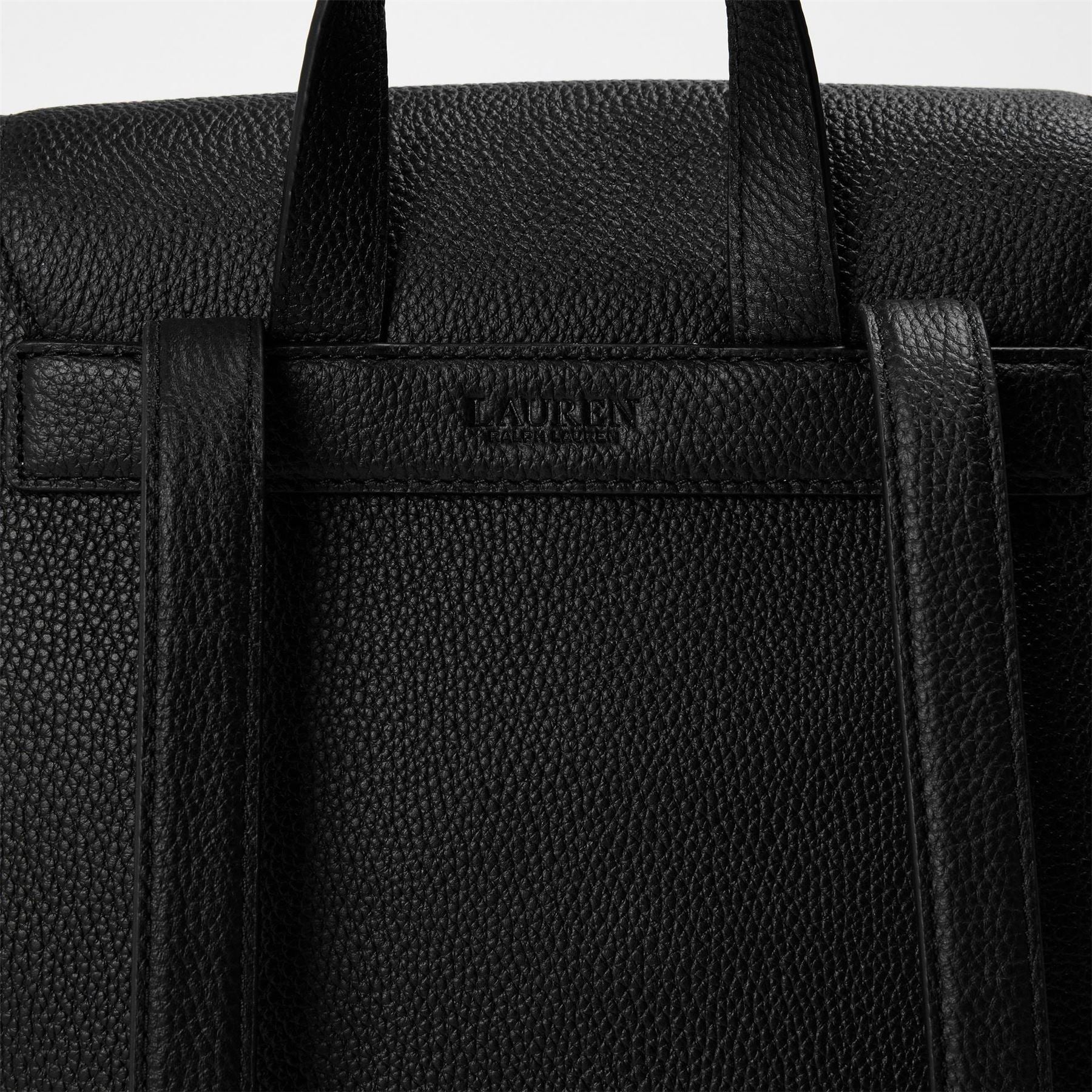 Lauren by Ralph Lauren Cameryan Rectangle Shape Backpack with Gold Tone Hardware