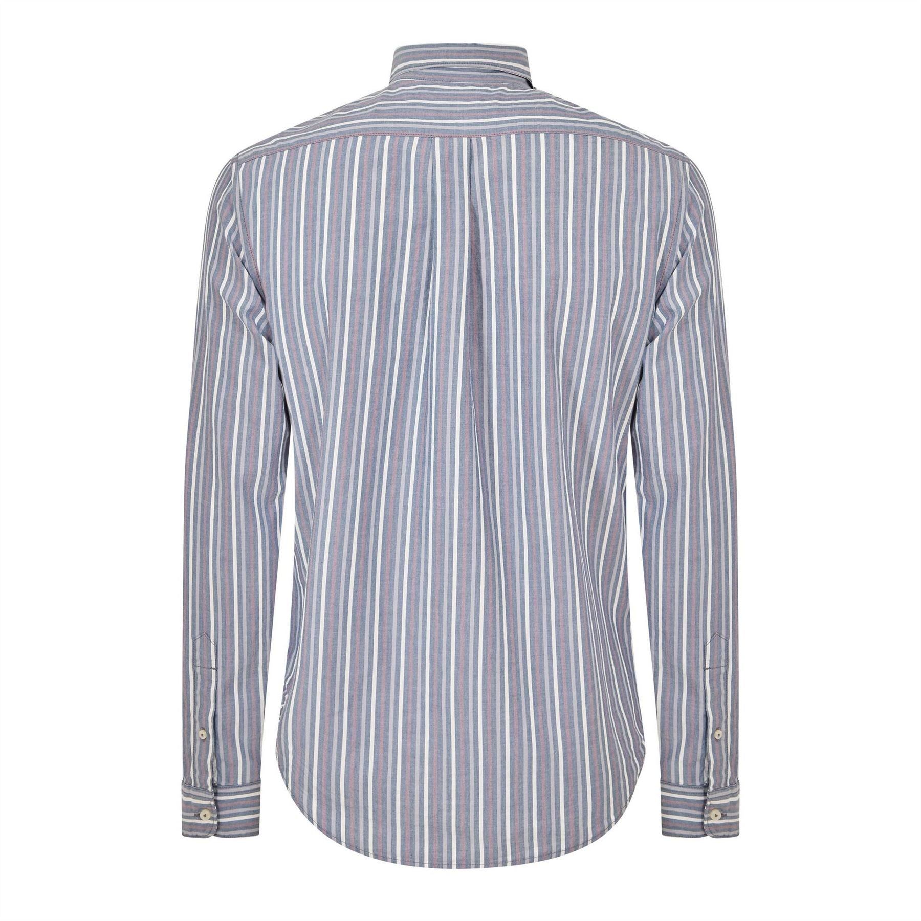 Timberland Timberland Logo Collared Long Sleeve Striped Shirt