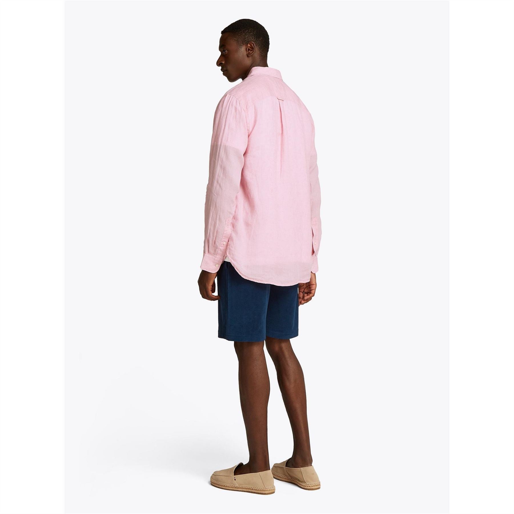 Tommy Hilfiger Pigment Dyed Long Sleeve Plain Shirt