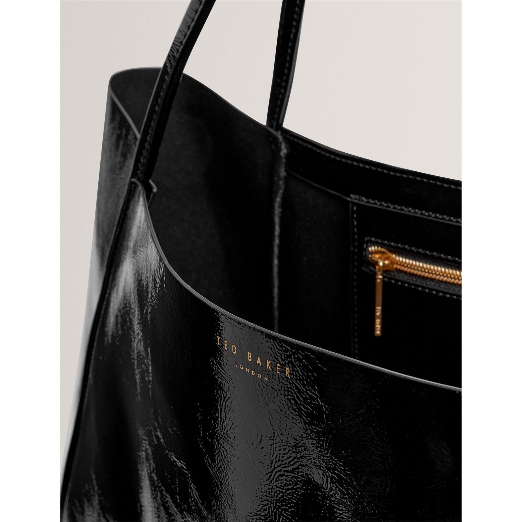 Ted Baker Slouch Trapezoid Shaped Tote with Gold Tone Hardware
