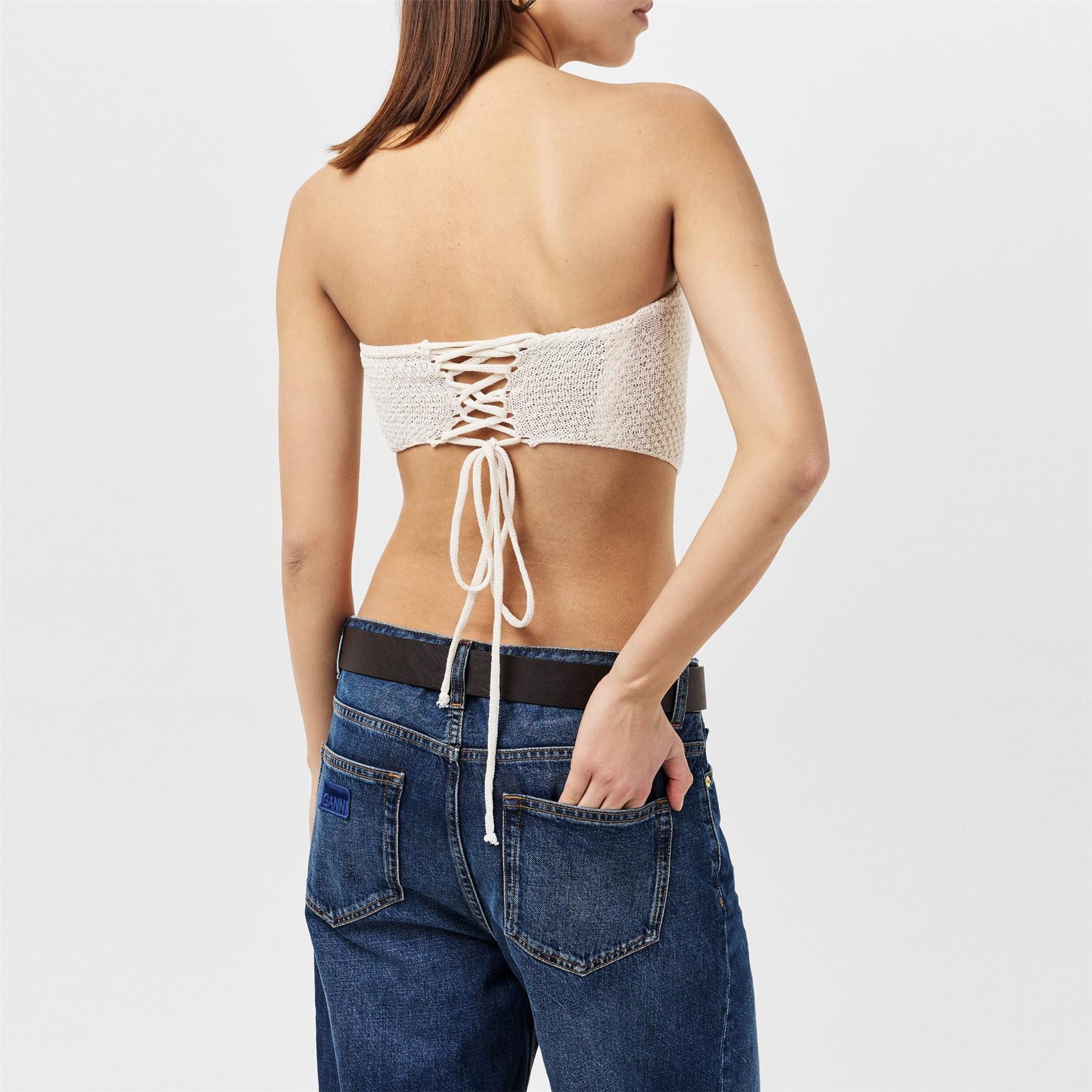 Missy Empire Womens Lace Up Back Knitted Corset Top