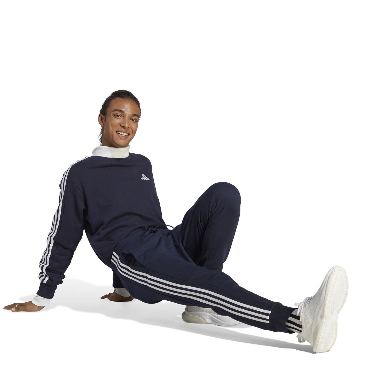 adidas Essentials French Terry Tapered Cuff 3  Stripes Joggers