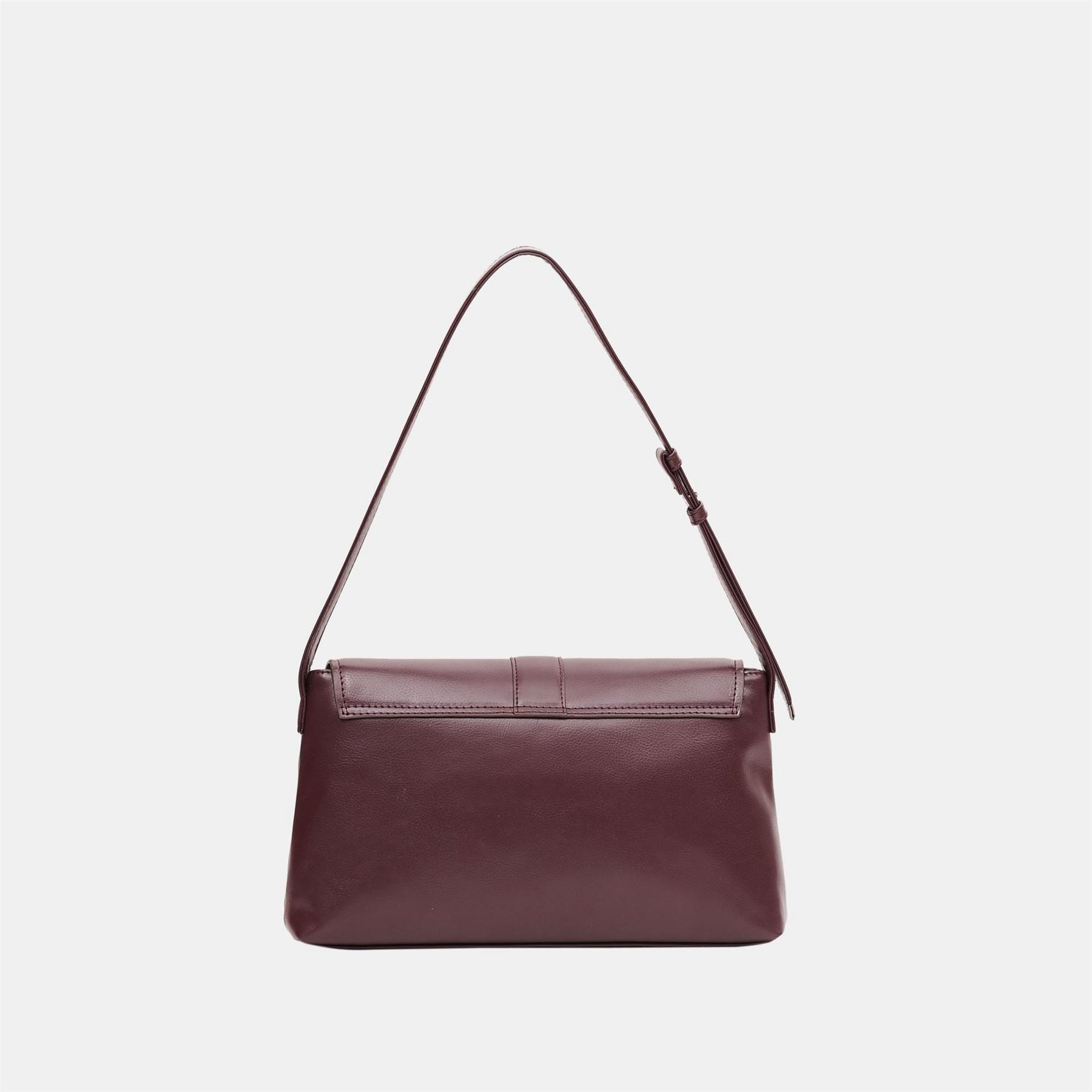 Firetrap Flap Over Rectangle Shape Baguette Bag with Silver Tone Hardware