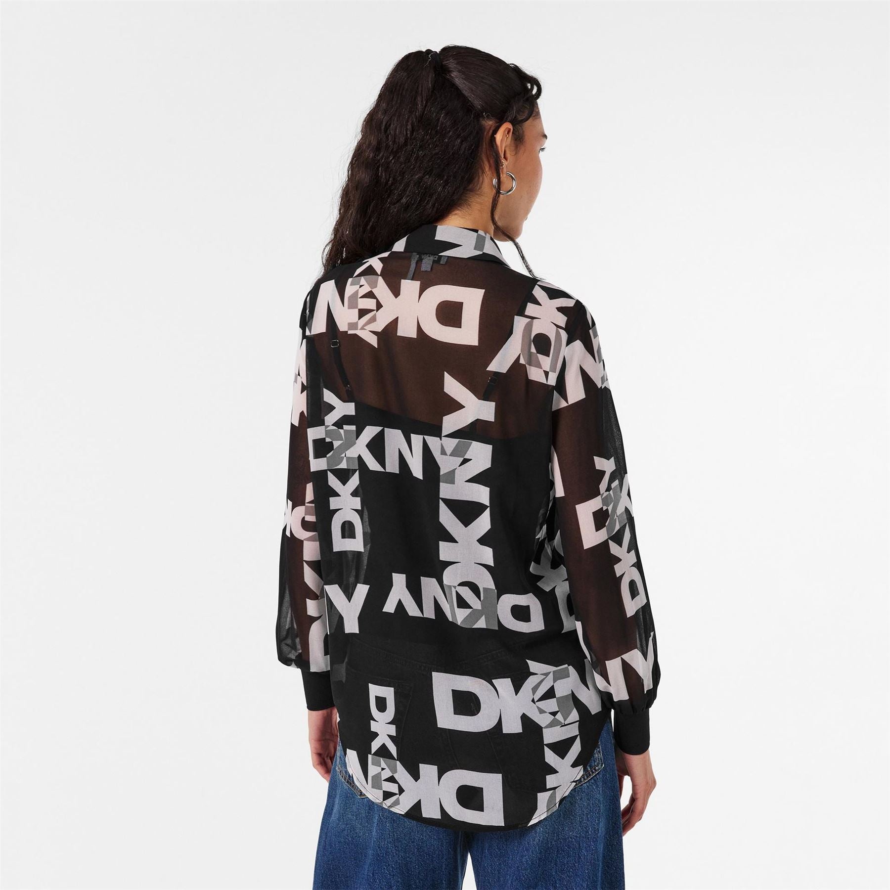 DKNY Long Sleeve Patterned Shirt