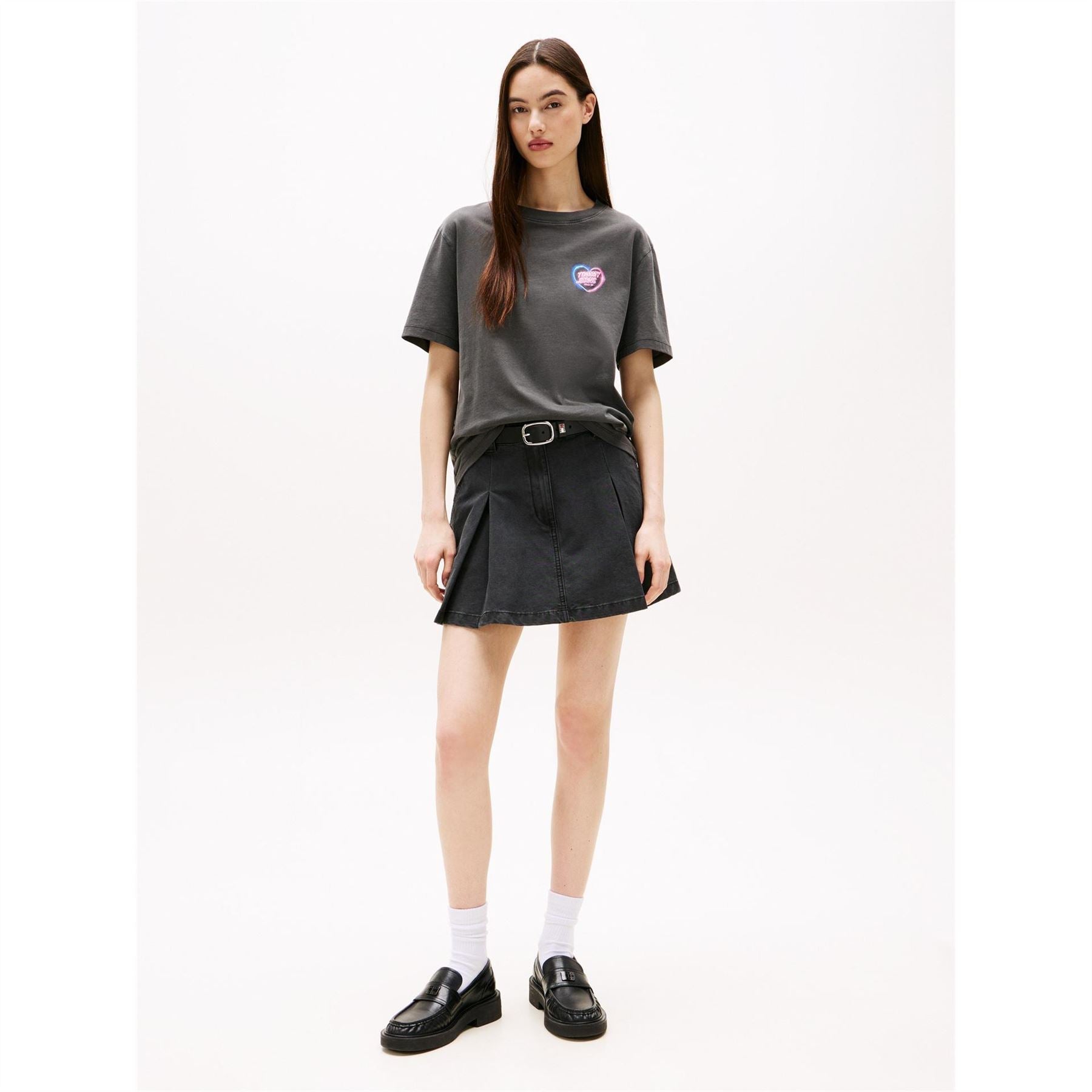 Tommy Jeans Neon Heart Regular Fit Short Sleeve T-Shirt