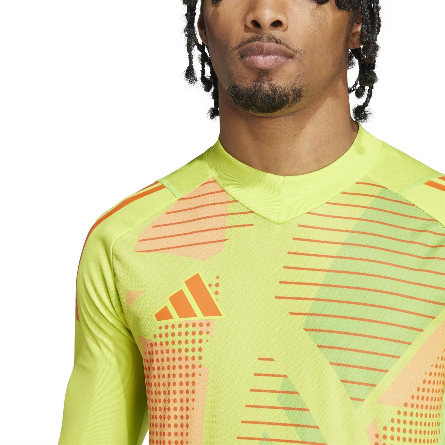 adidas V-Neck Raglan Sleeve Long Sleeve Jersey Top