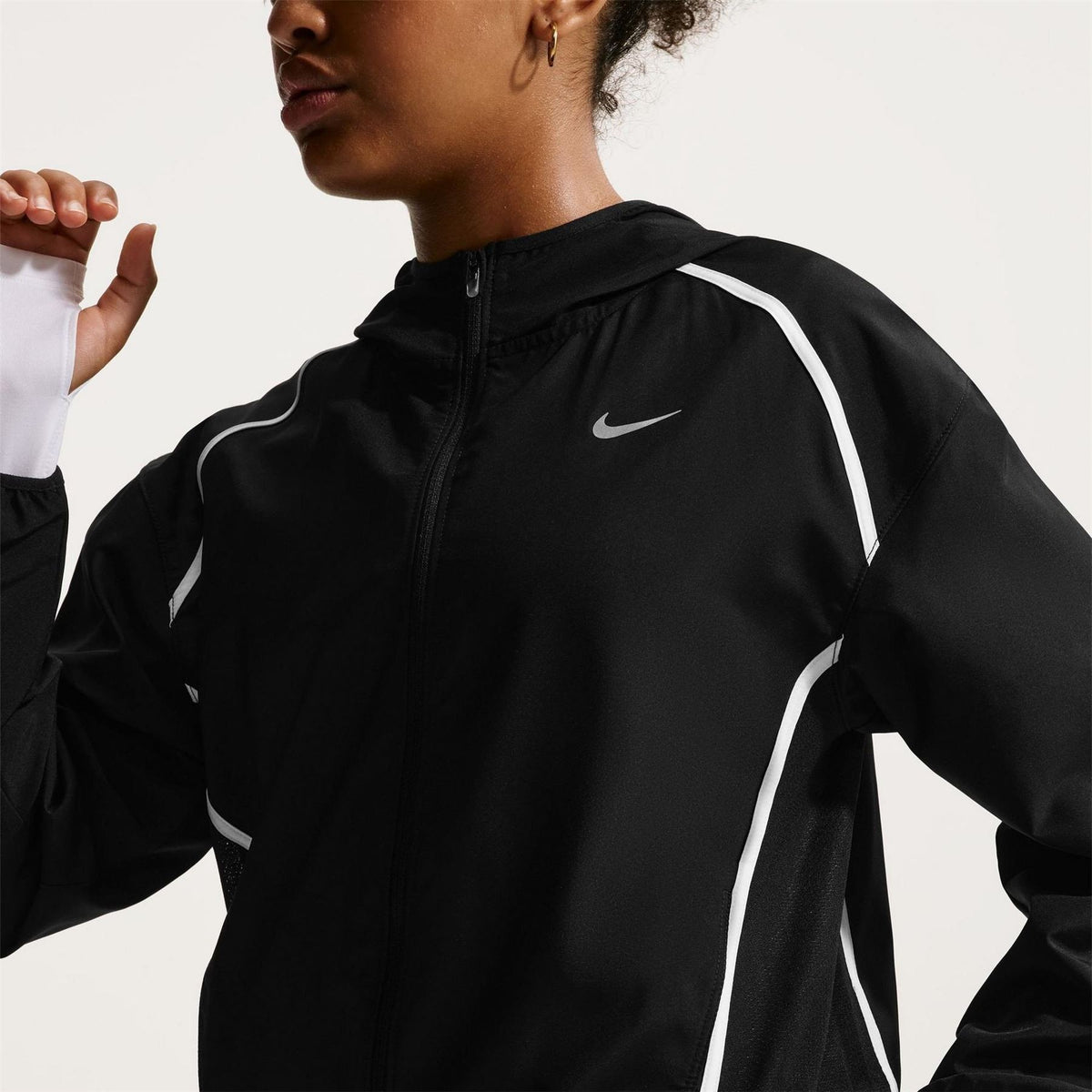 Nike Hooded Full Zipper Reflective Accent Track Jacket