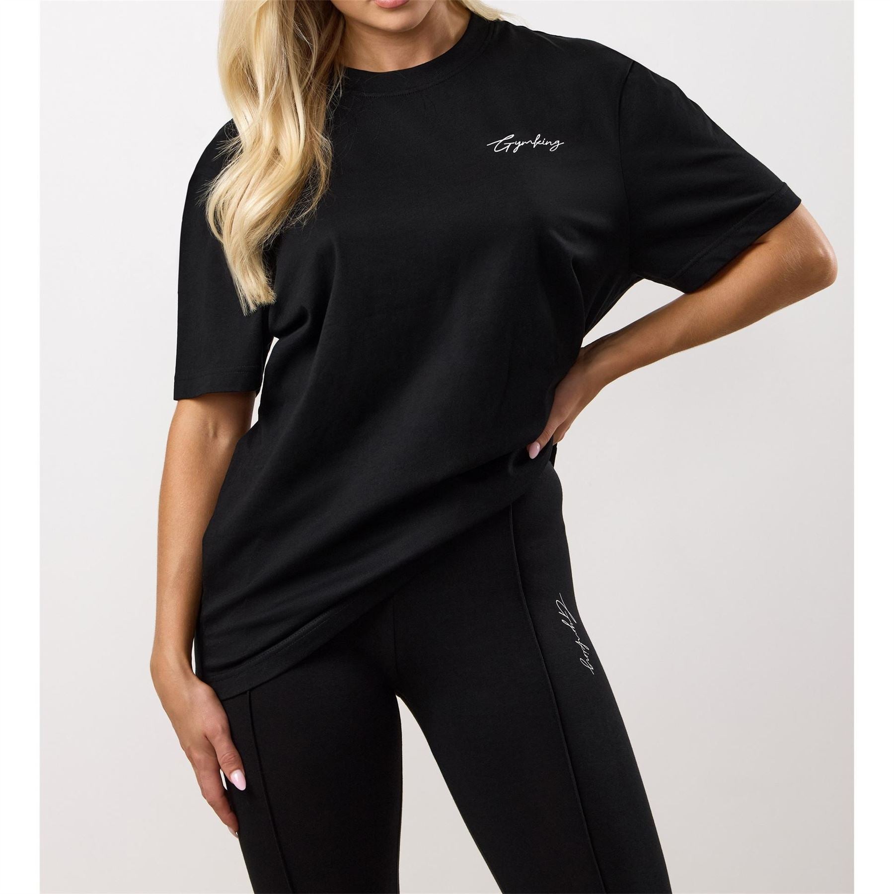 Gym King Signature Print Crew Neck Boyfriend T-Shirt