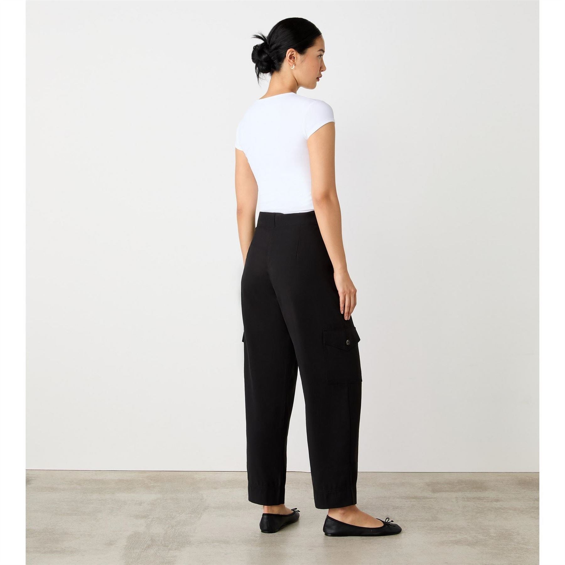 Finery Solid Straight Cargo Trousers
