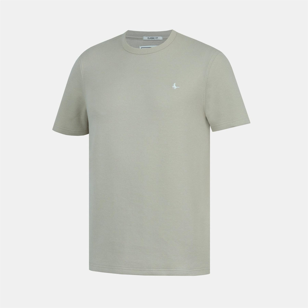 Jack Wills Texture Cotton Short Sleeve Crew Neck Embroidered T-Shirt