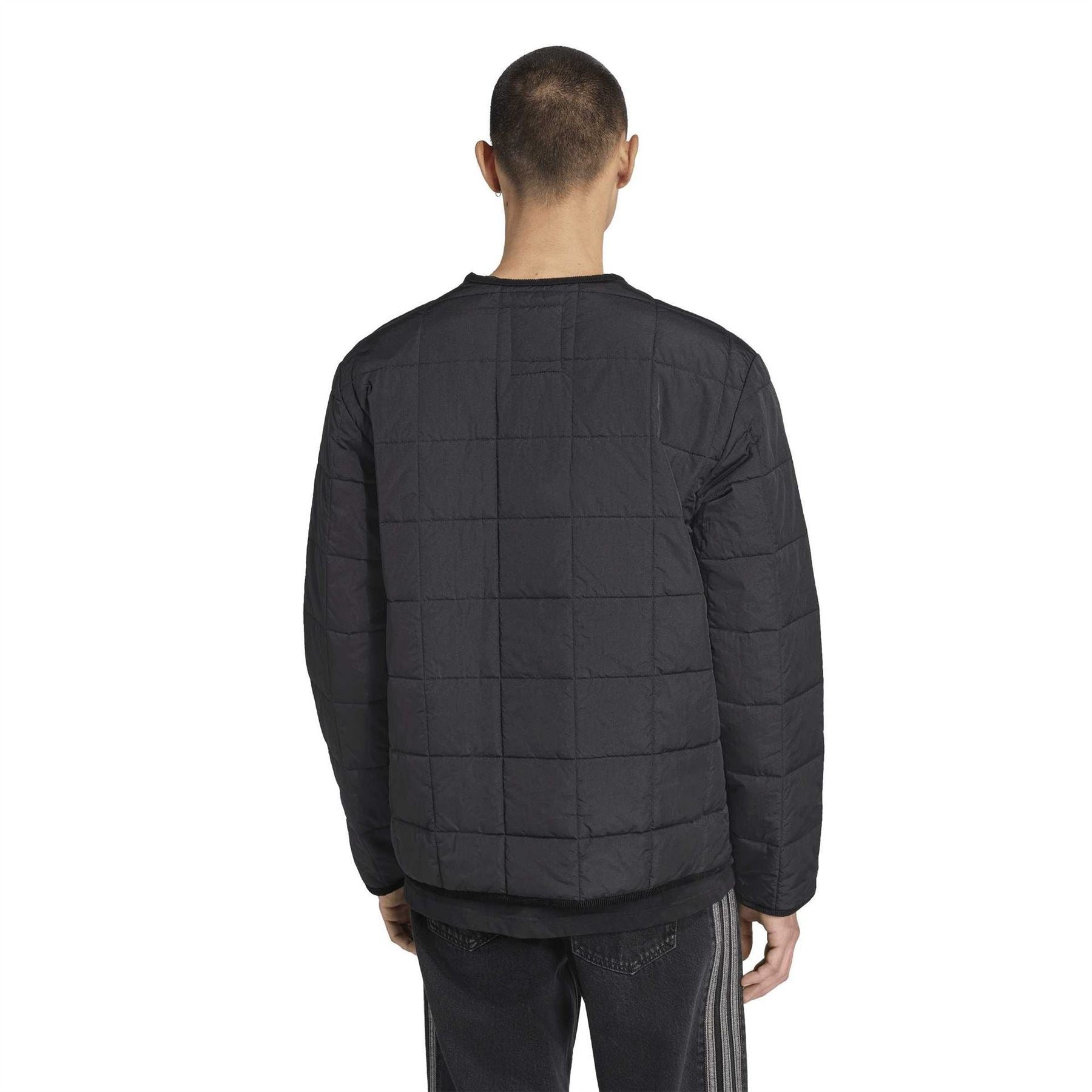 adidas Solid Patterned Snap Button Jacket
