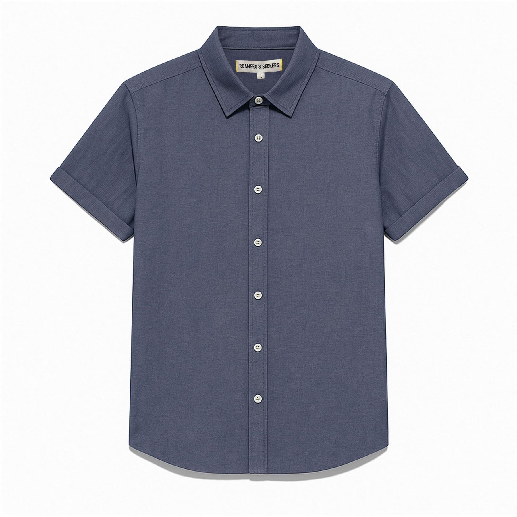 Roamers and Seekers Collared Neck Shirt Collar Short Sleeve Shirt