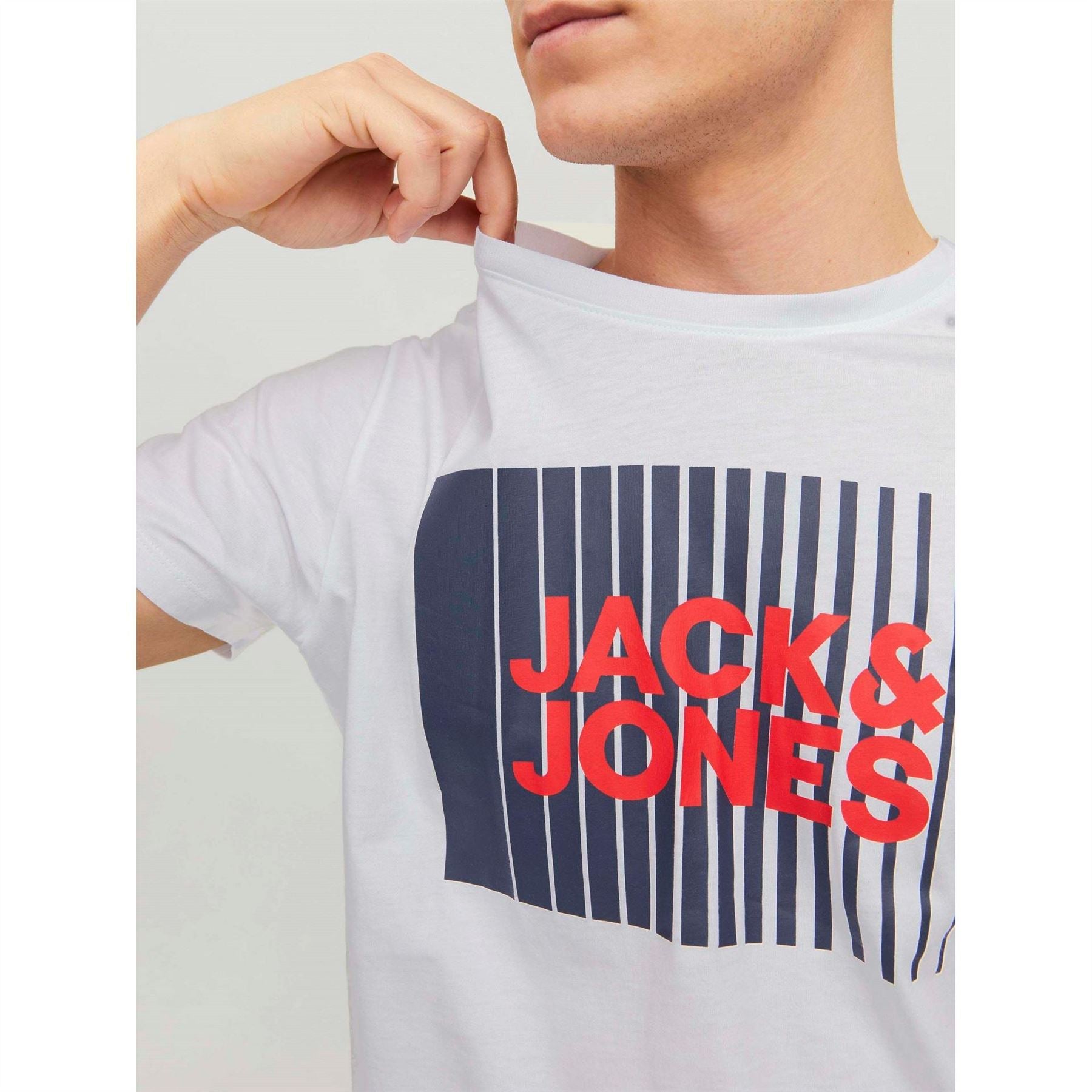 Jack and Jones Mens Logo Play Short Sleeve T-Shirt