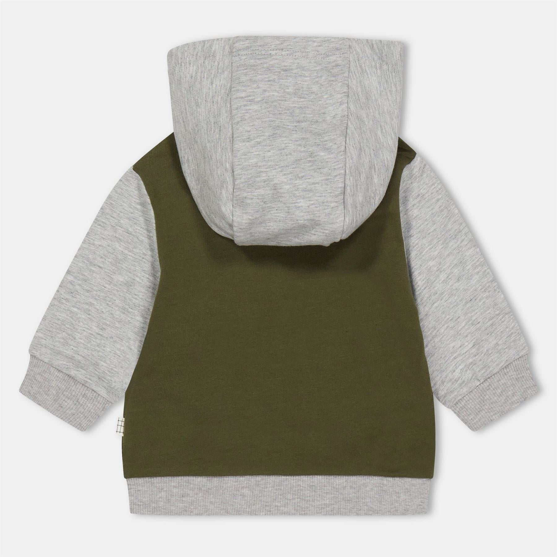 Carrement Beau Hooded Neck Embroidered Ribbed Cuff Color Block Sweat Jacket