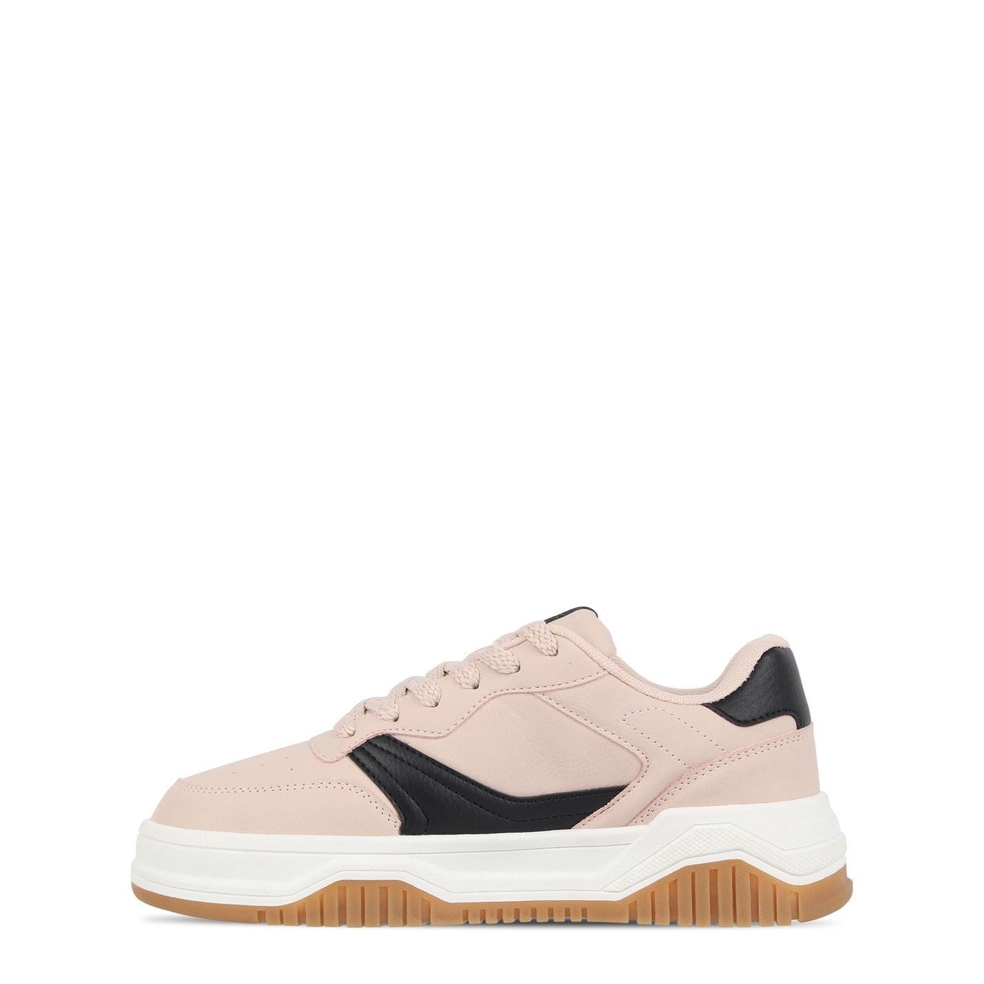 Fabric JN54 Round Toe Flat Heel Trainers