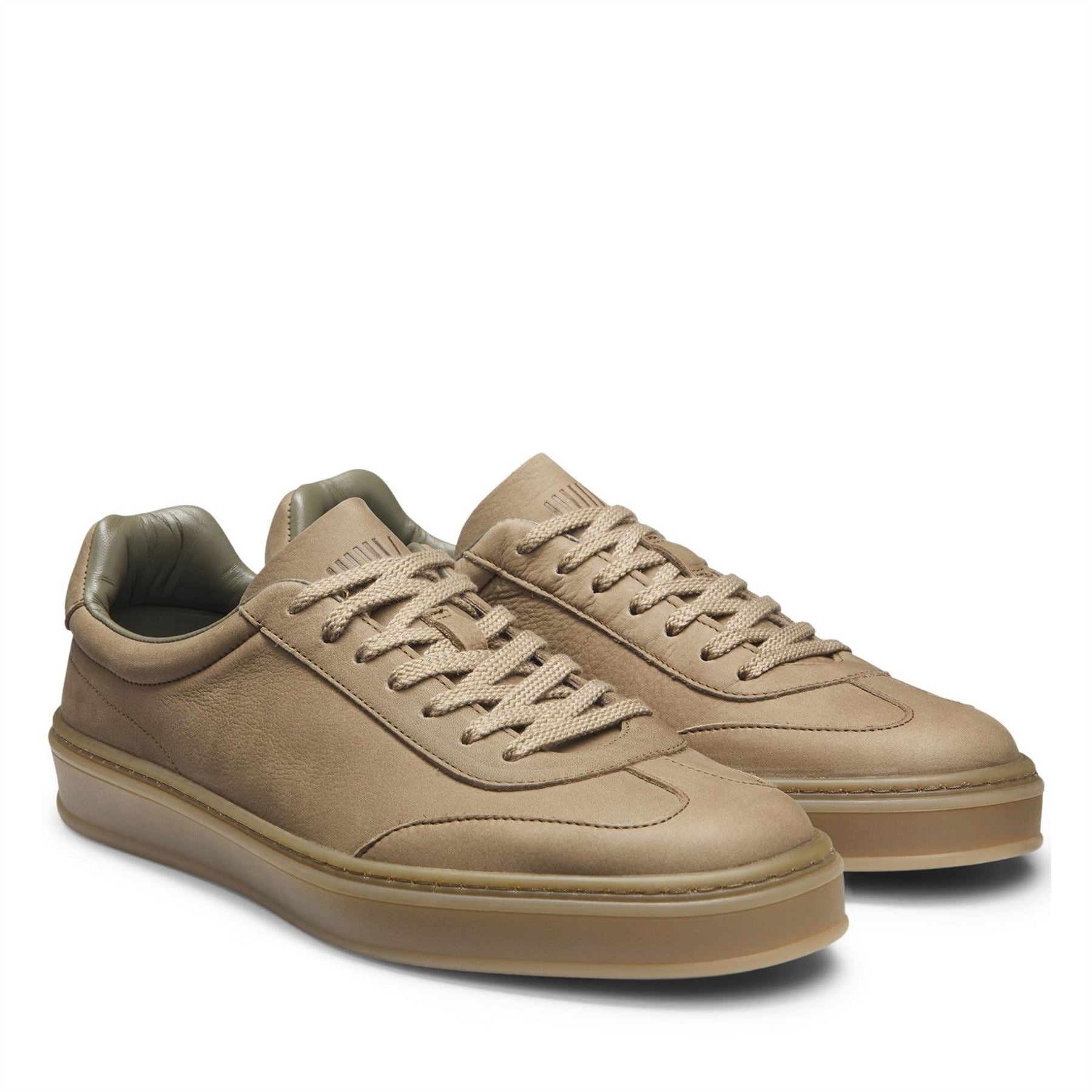 Boss Zarek Double Breasted Leather Lace Up Low Top Trainers