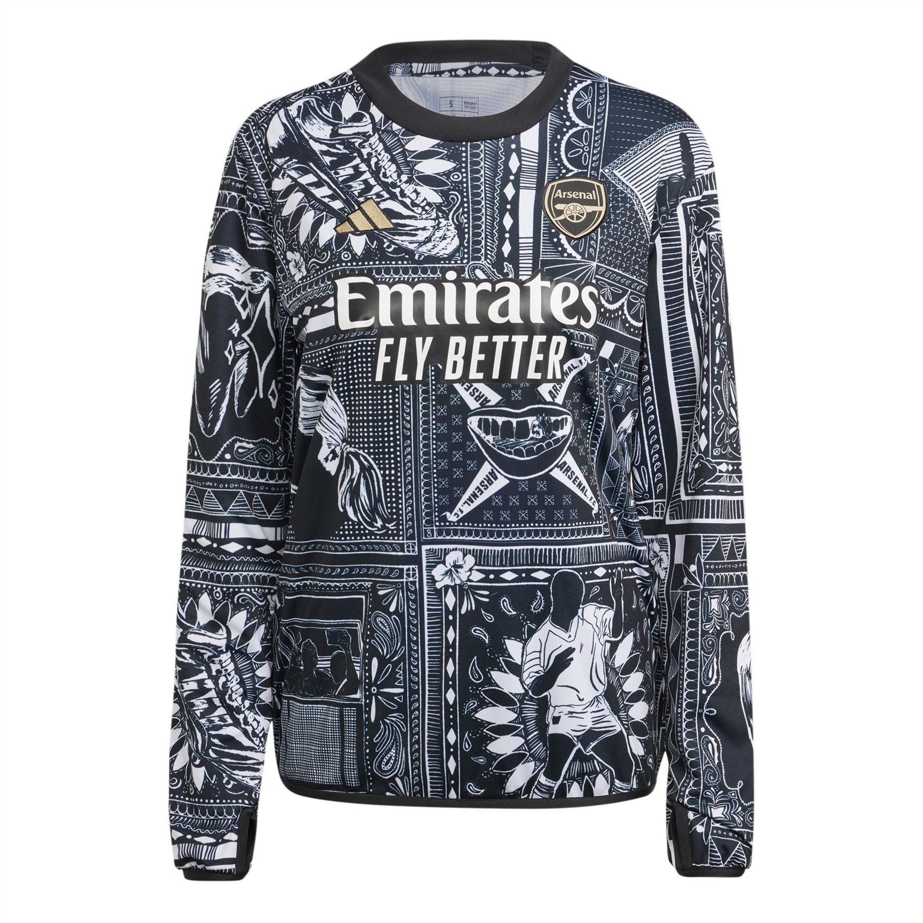 adidas Arsenal Ian Wright Pre Match Top