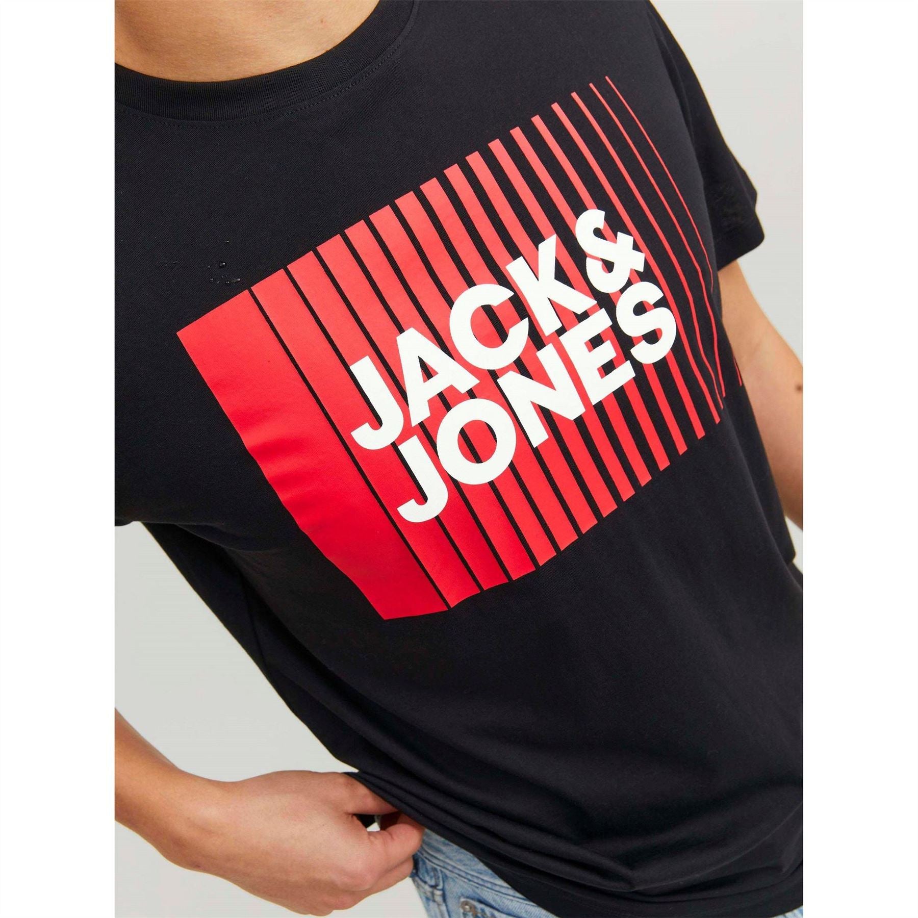 Jack and Jones Mens Logo Play Short Sleeve T-Shirt