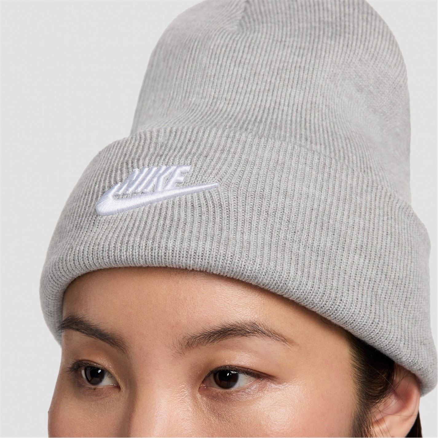 Nike Nsw Peak Wordmark Logo Adjustable Cuff Beanie