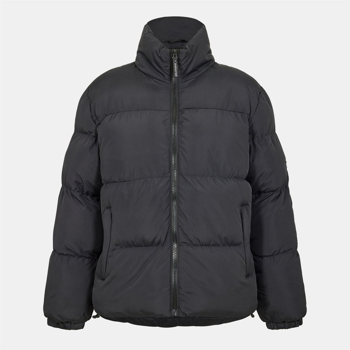 274 Studio Solid Patterned Zipped Pocket Puffer Jacket