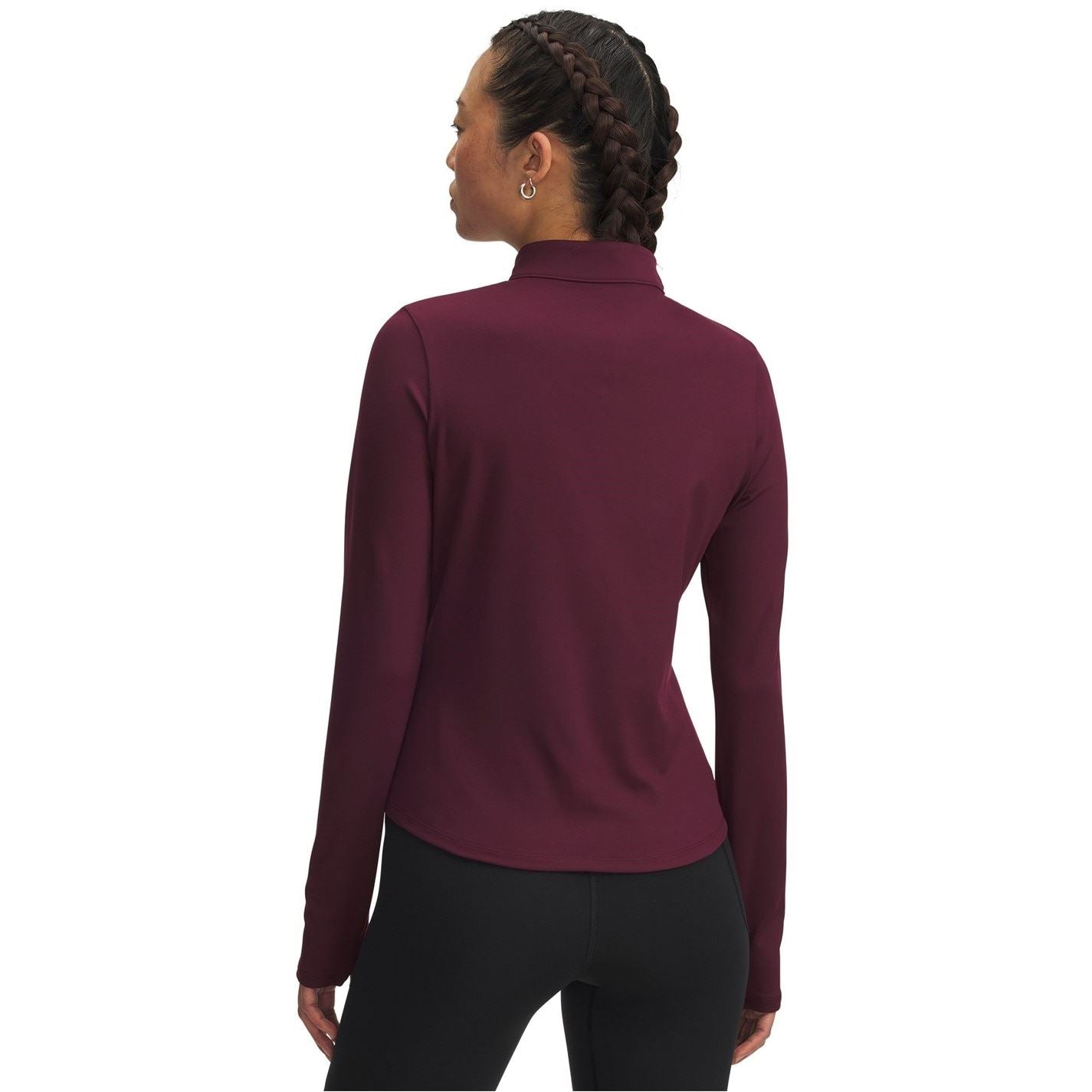 Under Armour Motion Zip Neck Long Sleeve Thumb Hole Top