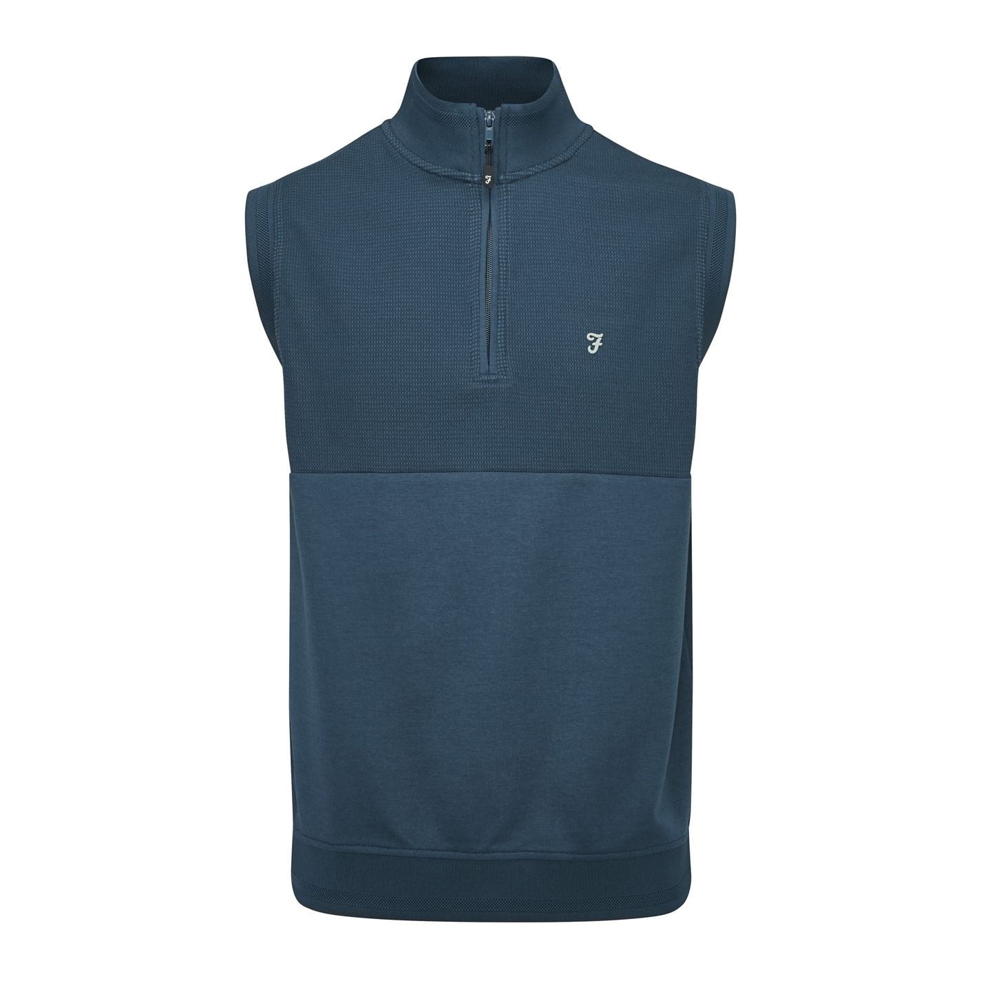 Farah Mock Neck Regular Fit Sleeveless Sweater