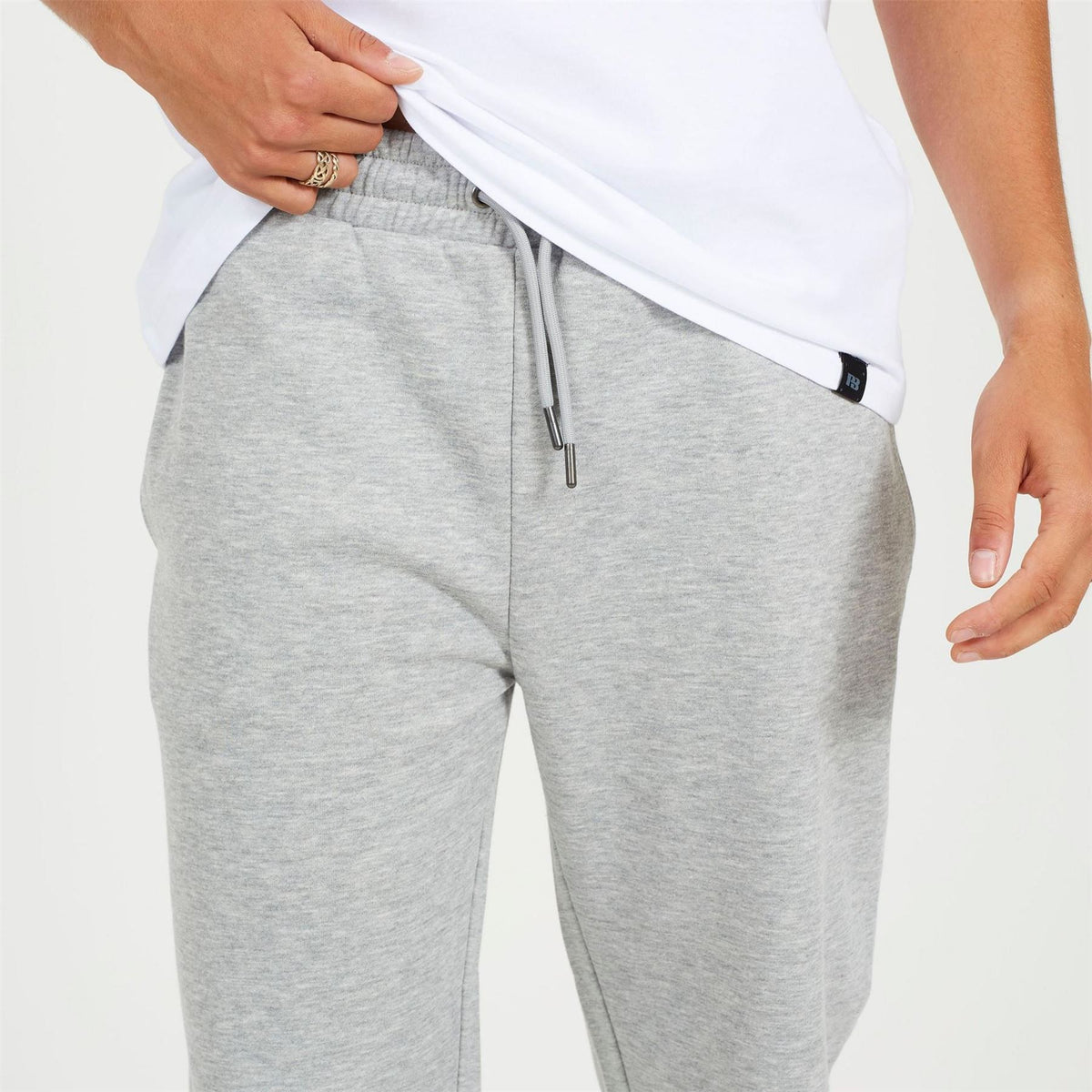 Brave Soul Straight Leg Open Hem Fleece Jogging Bottoms