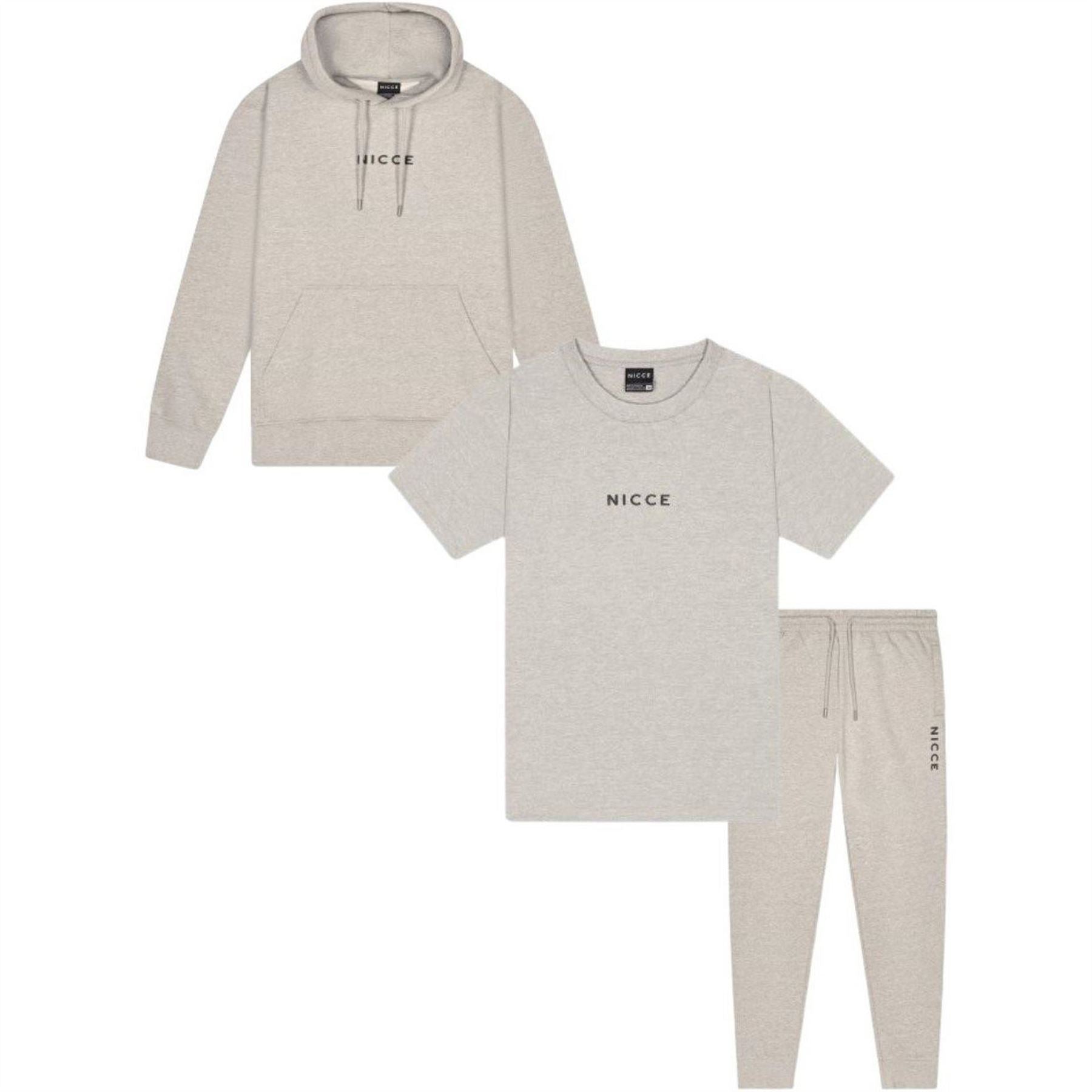 Nicce Dean Hooded Neck Long Sleeve Sweatshirt 3 Pack