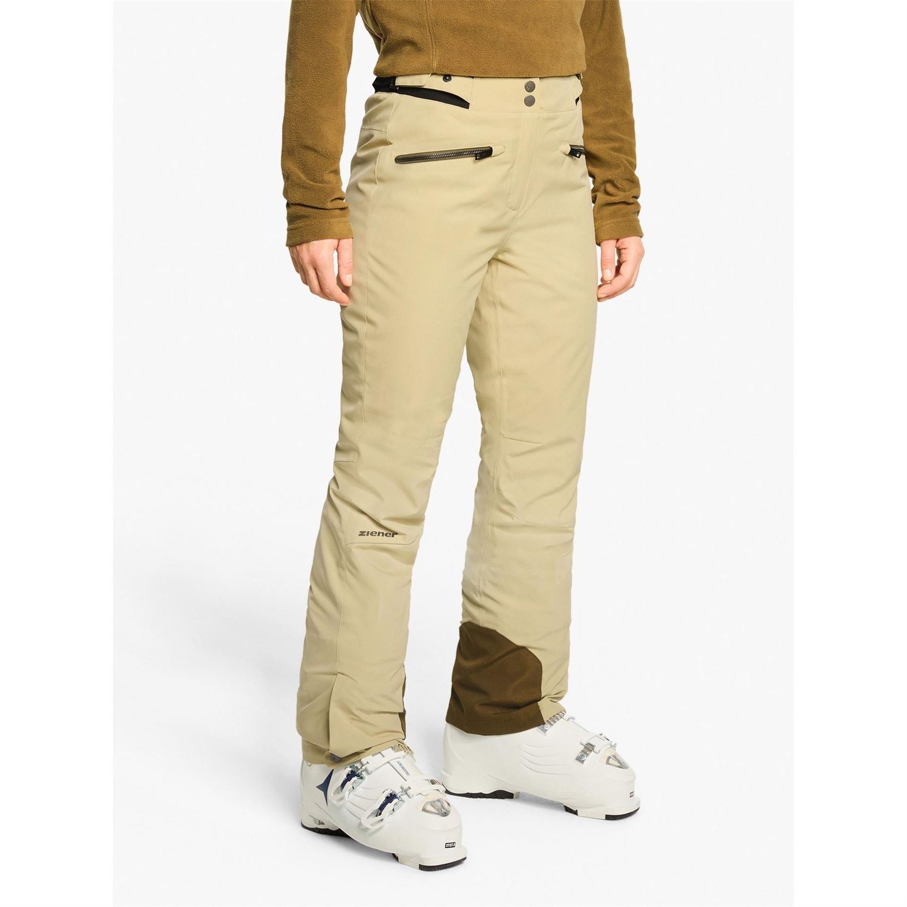 Ziener Tilla Solid Patterned Ski Salopette Pants