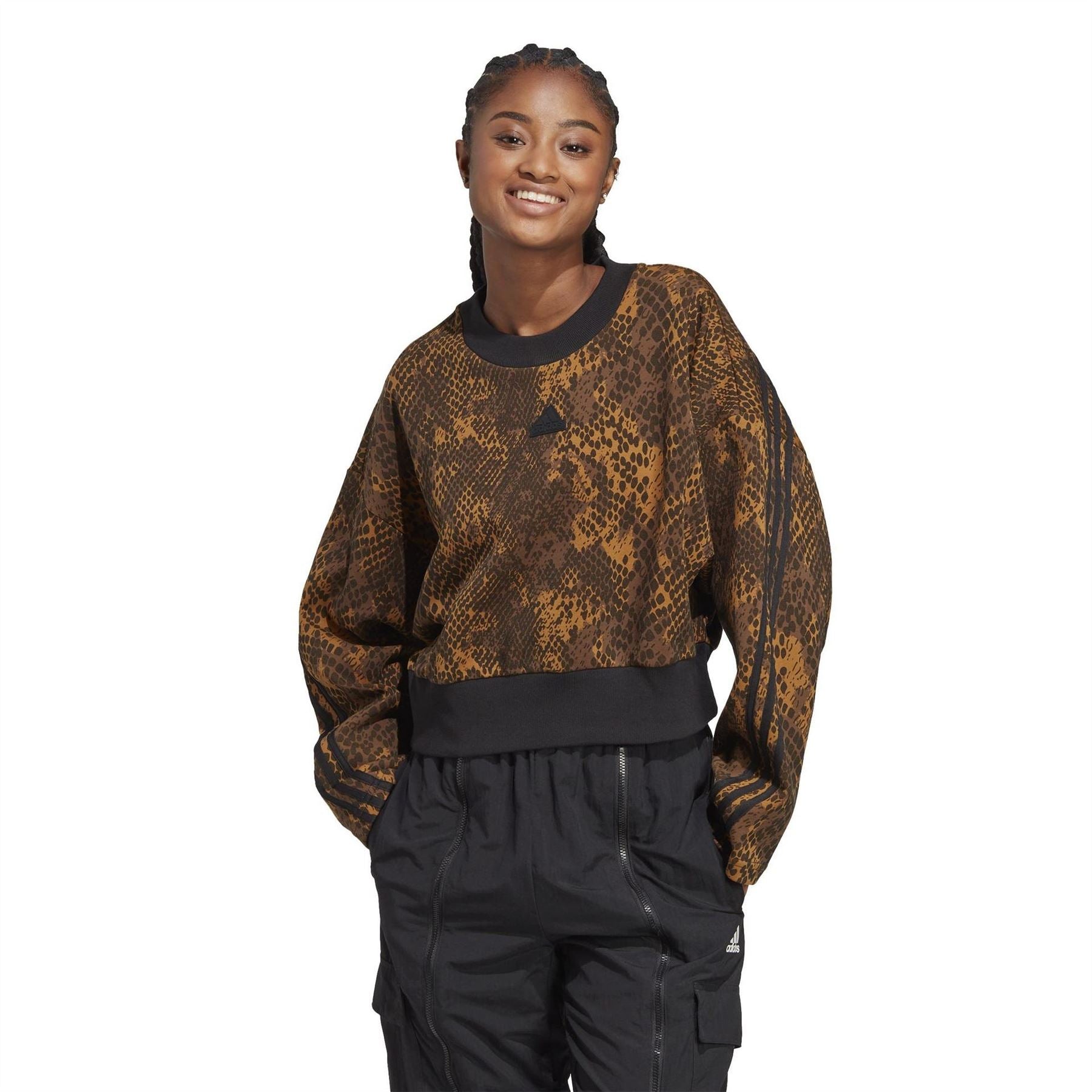 adidas Womens Icons 3 Stripes Sweatshirt