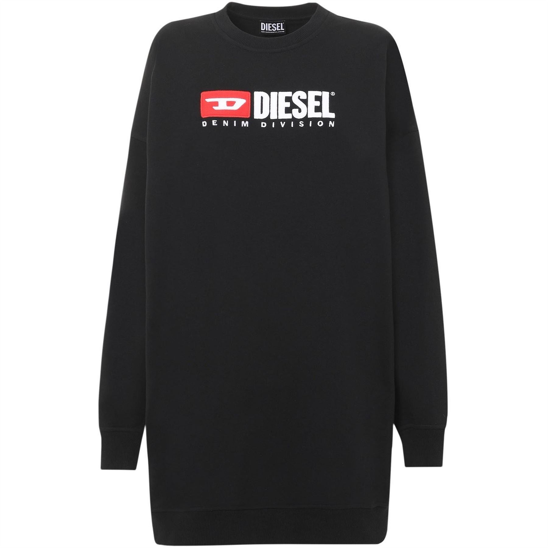 Diesel Robe Crew Neck Knee Length Sweatshirt Dress