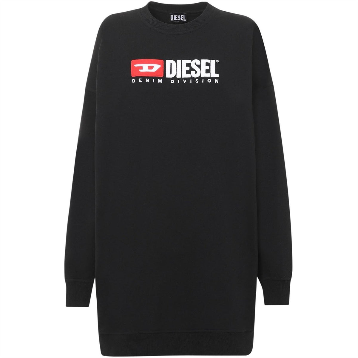 Diesel Robe Crew Neck Knee Length Sweatshirt Dress