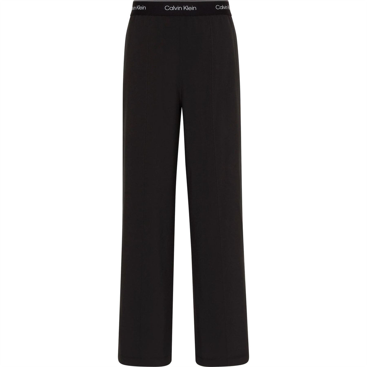 Calvin Klein Solid Patterned Wide Leg Fleece Joggers