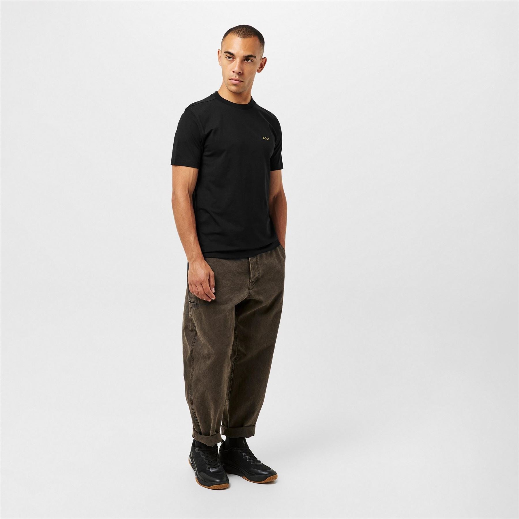 Boss BOSS GREEN T Shirt with Logo Design Stretch Cotton