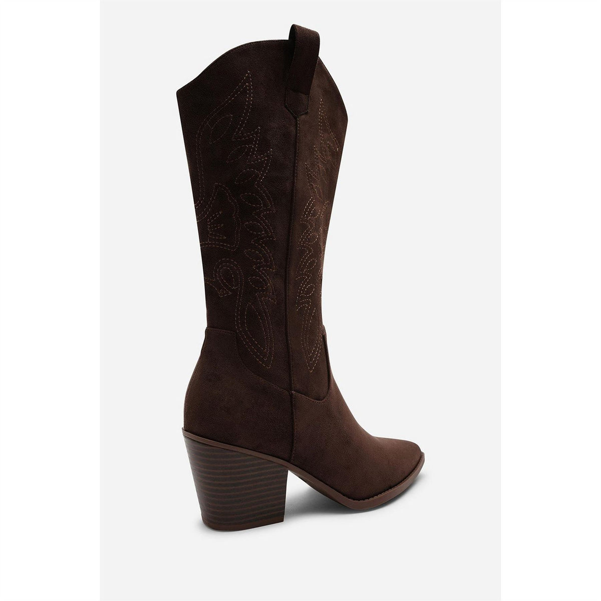 Wheres That From Calf Cowboy Boots Block Heel Western Embroidered