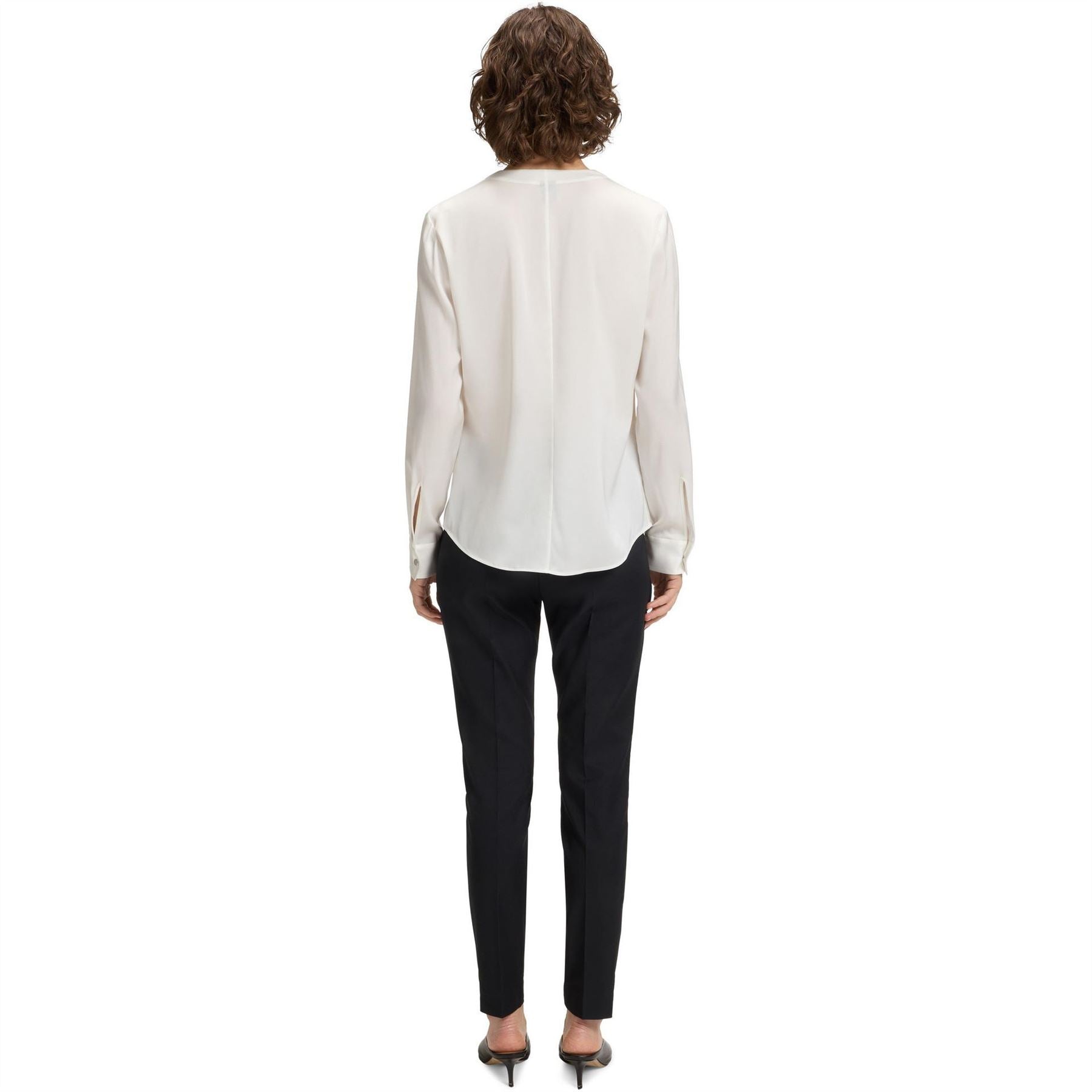 Boss Jewel Neck Long Sleeve Regular Fit Blouse
