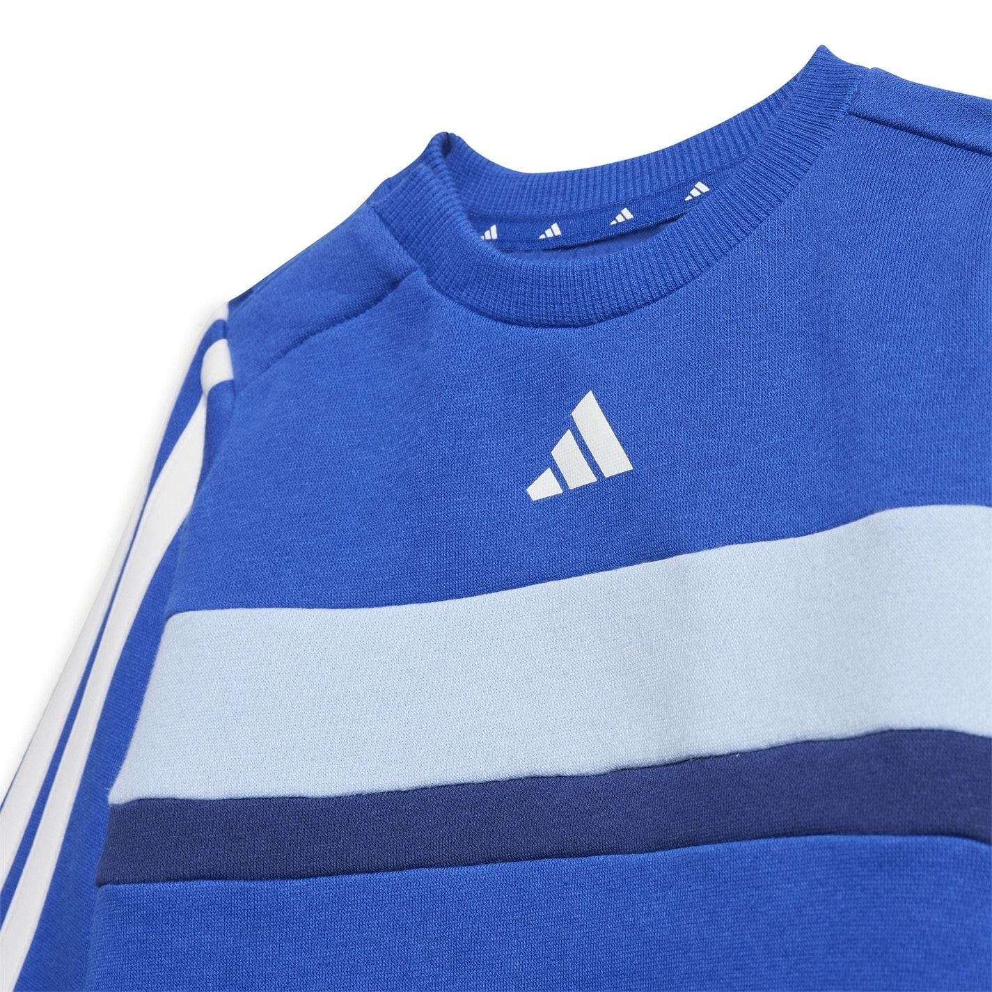 adidas Tiberio 3 Stripes Colorblock Fleece Track Suit Infants