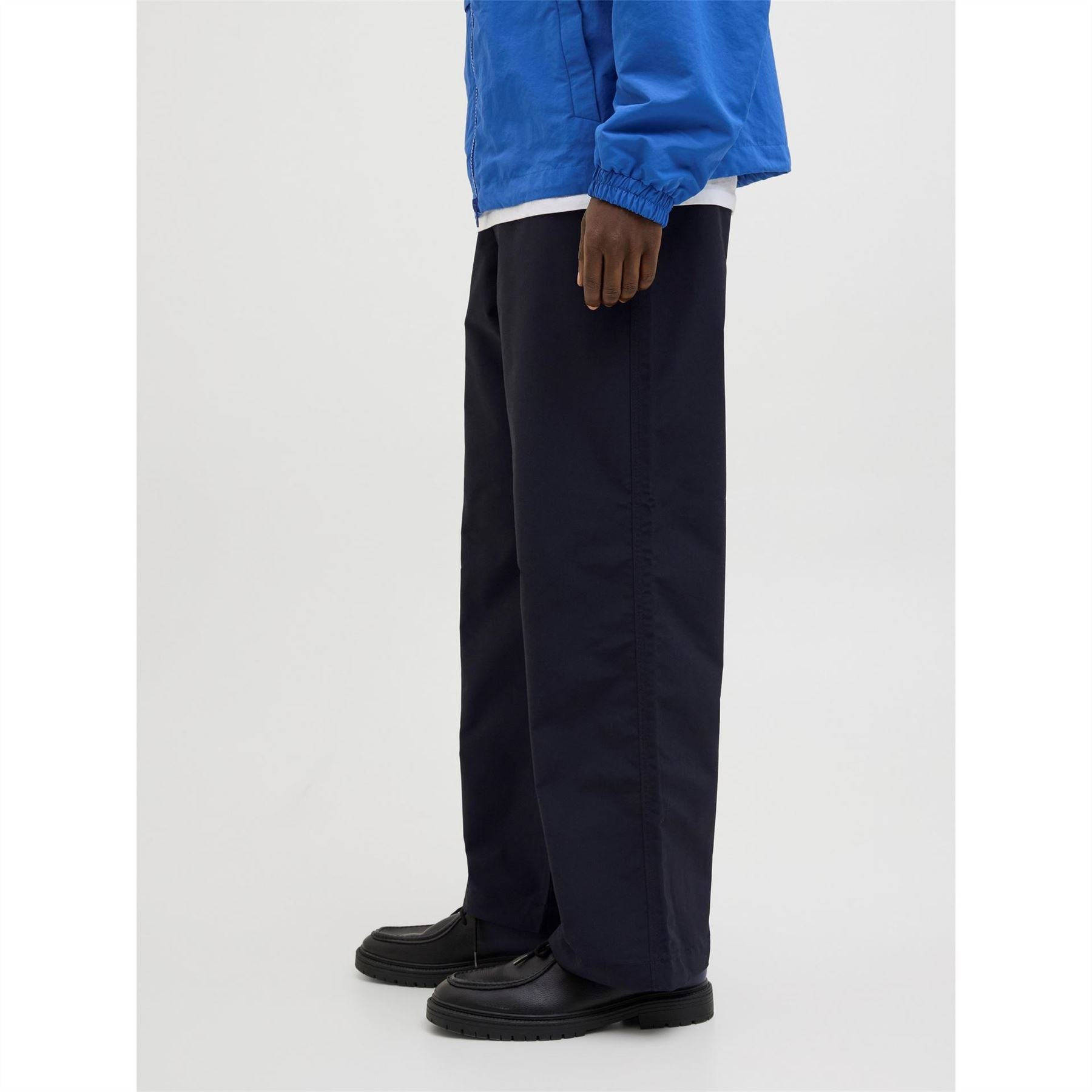 Jack and Jones Owen Solid Patterned Wide Leg Chinos