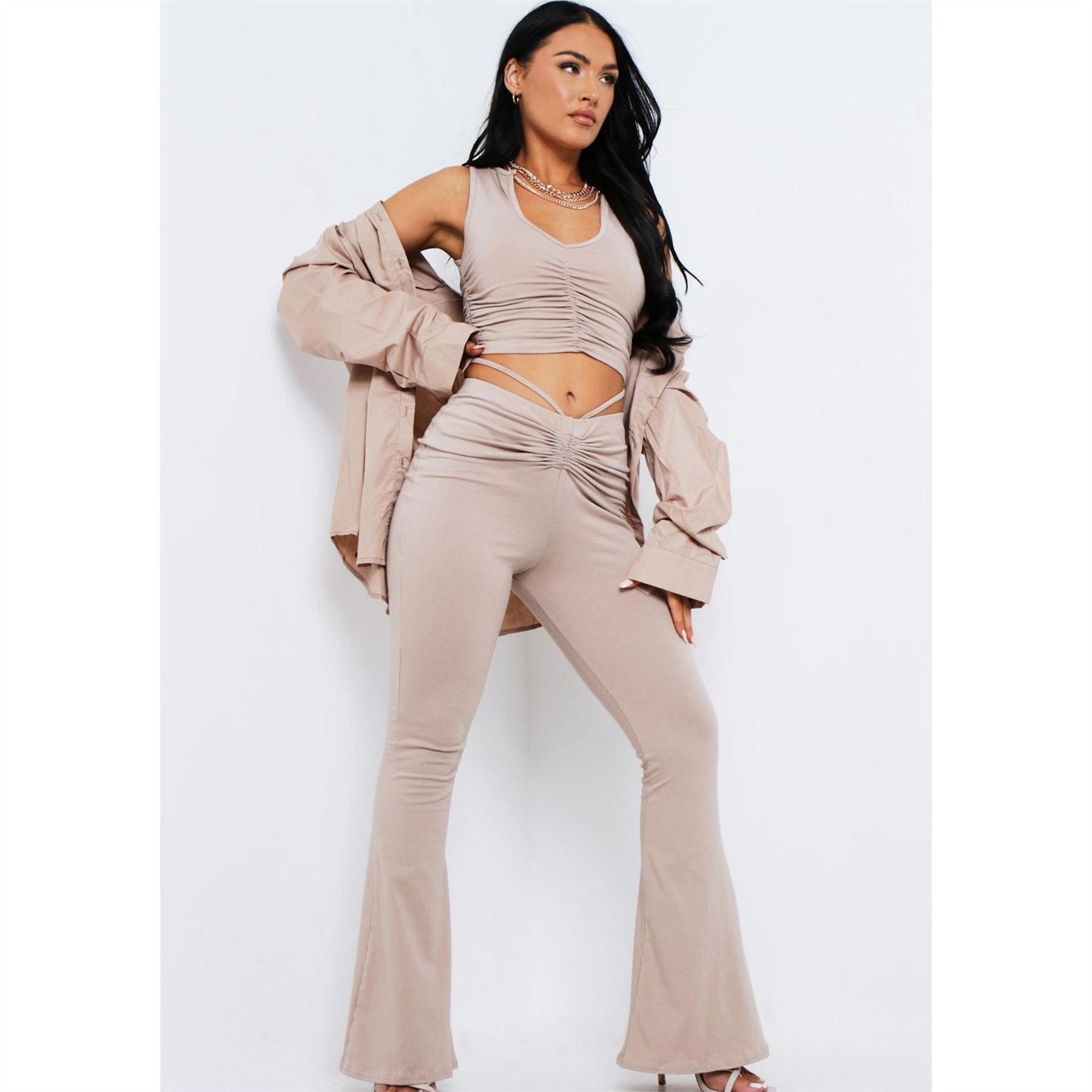Missy Empire Front Flared Trousers
