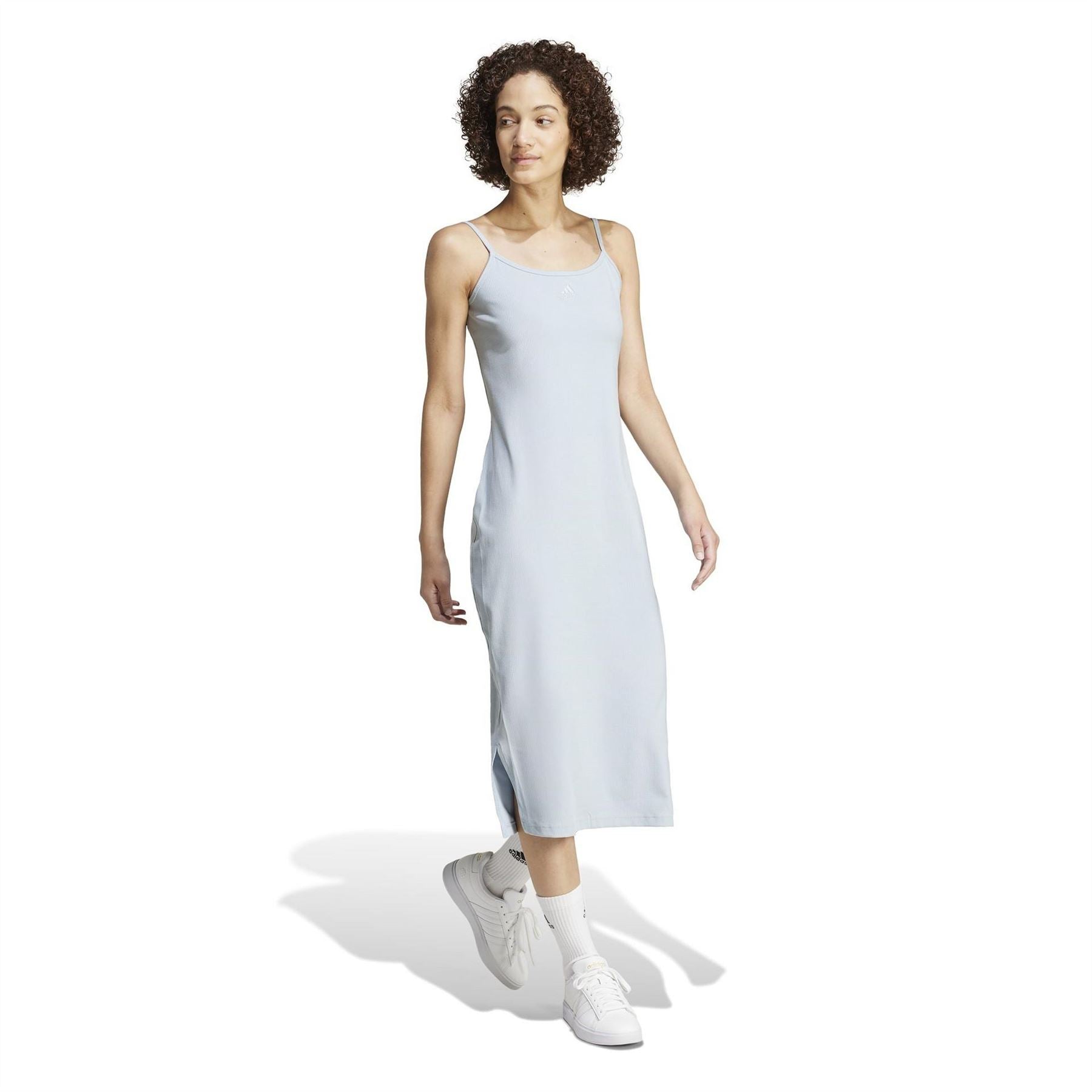 adidas All Szn Rib Fitted Midi Dress
