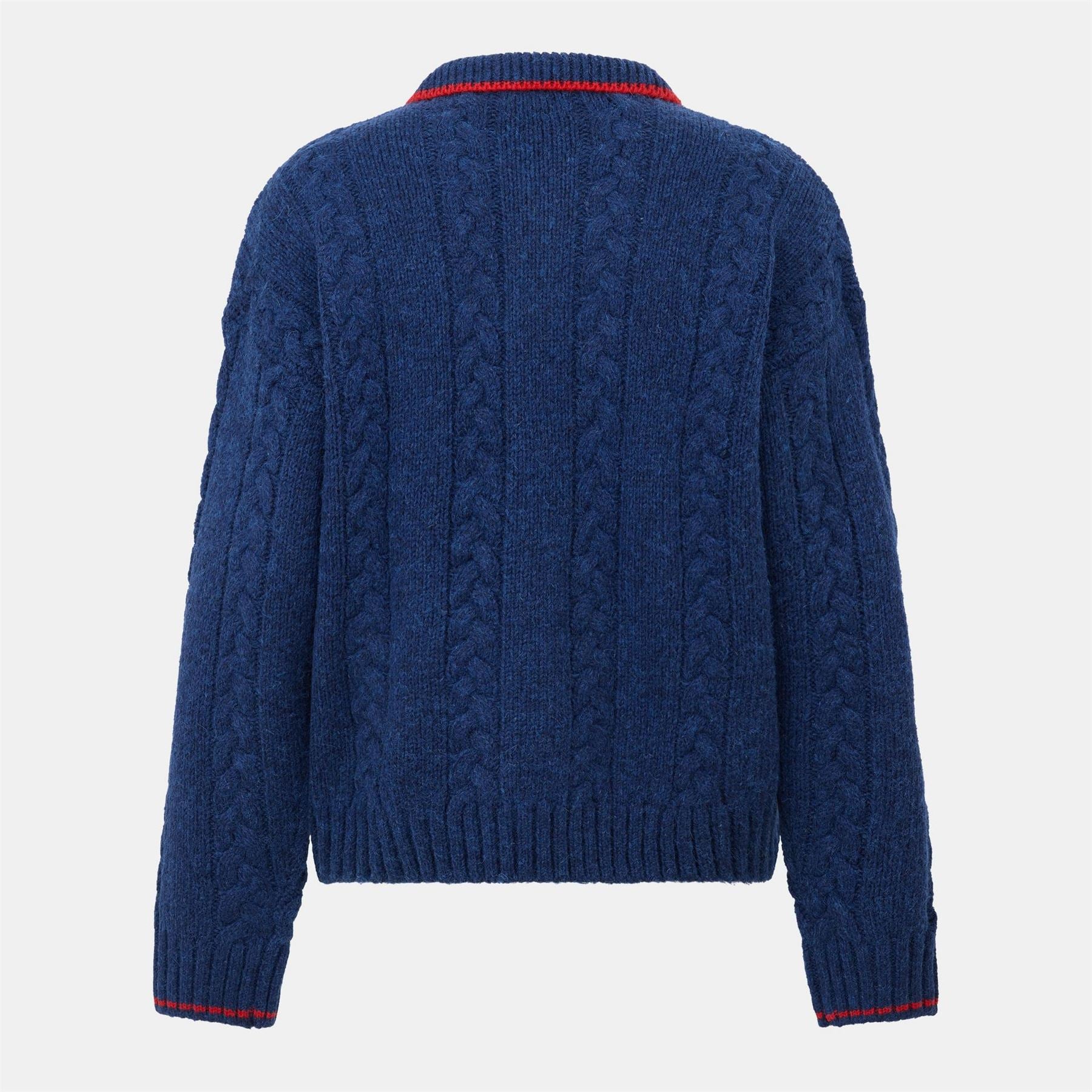 Polo Ralph Lauren Embroidered Lettering Collared Long Sleeve Sweater