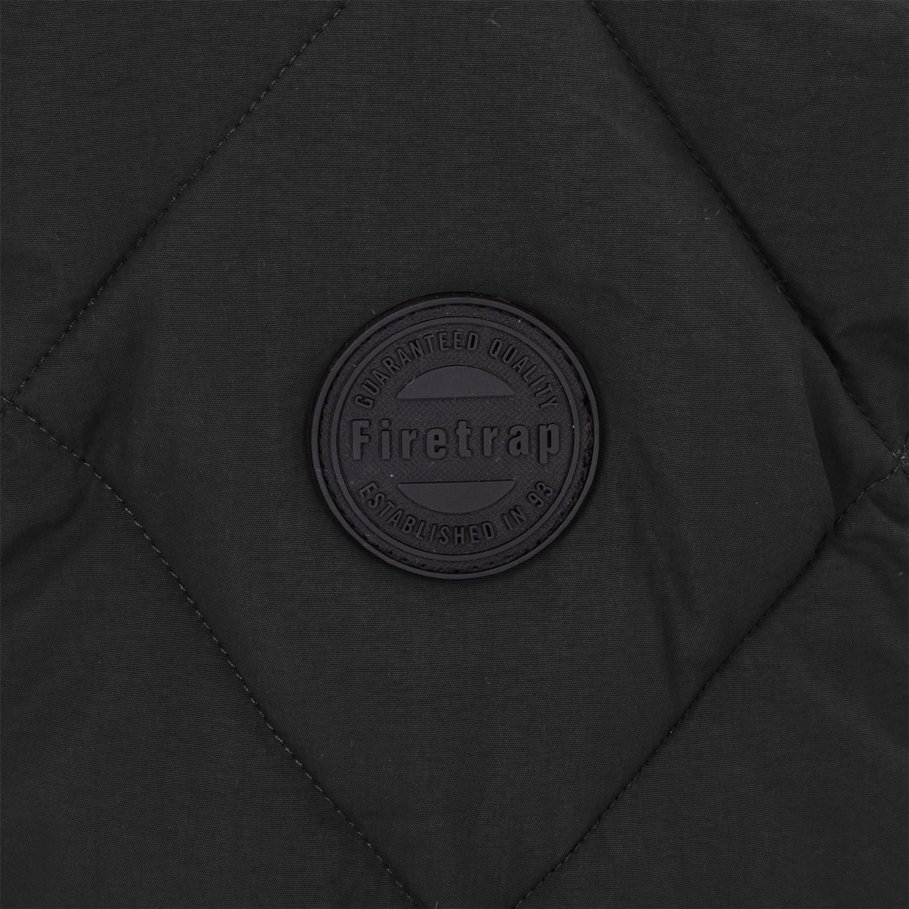 Firetrap Button Down Shirt Collar Long Sleeve Puffer Jacket